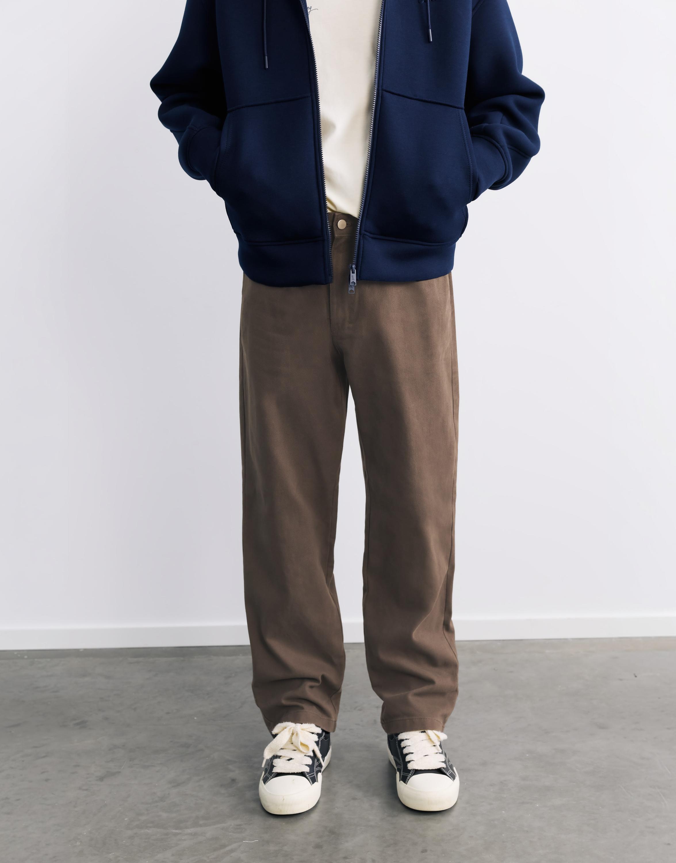 Straight-leg trousers — Brown