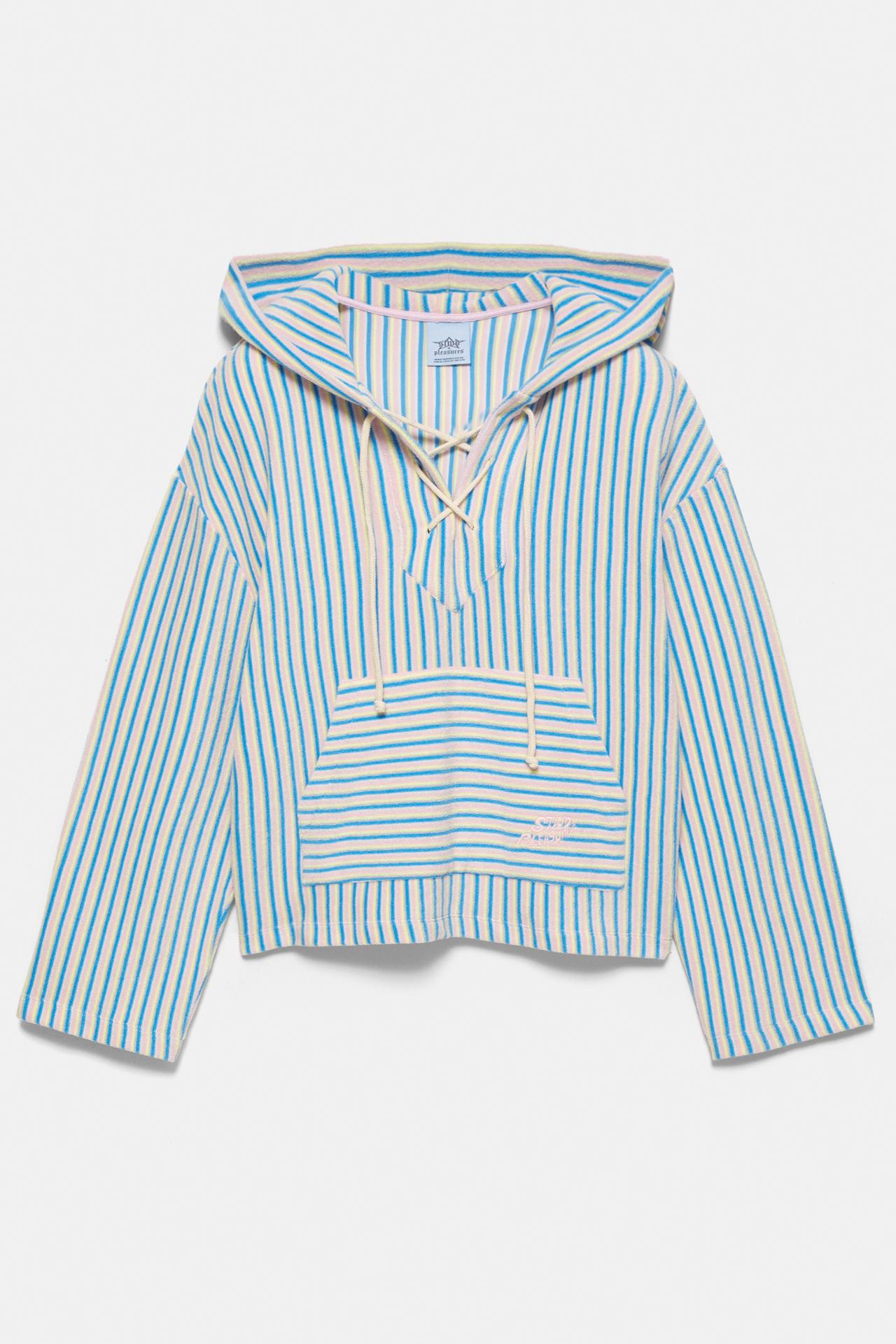 Pleasures x STWD towelling hoodie — Striped