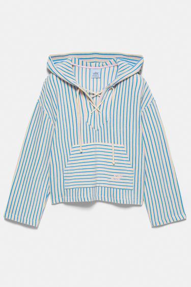 Pleasures x STWD towelling hoodie — Striped 2