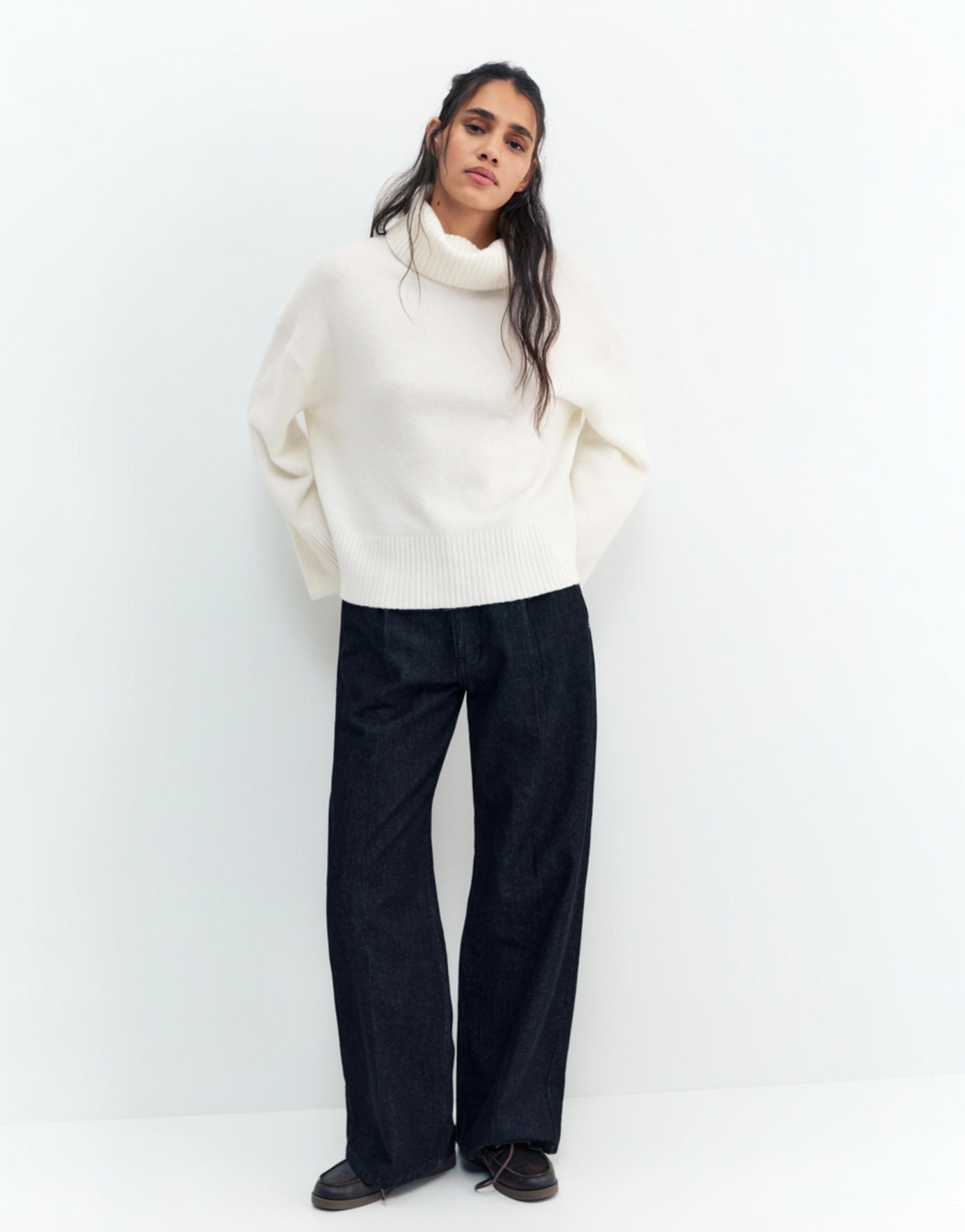 Yumuşak dik yaka kazak - Görsel 53