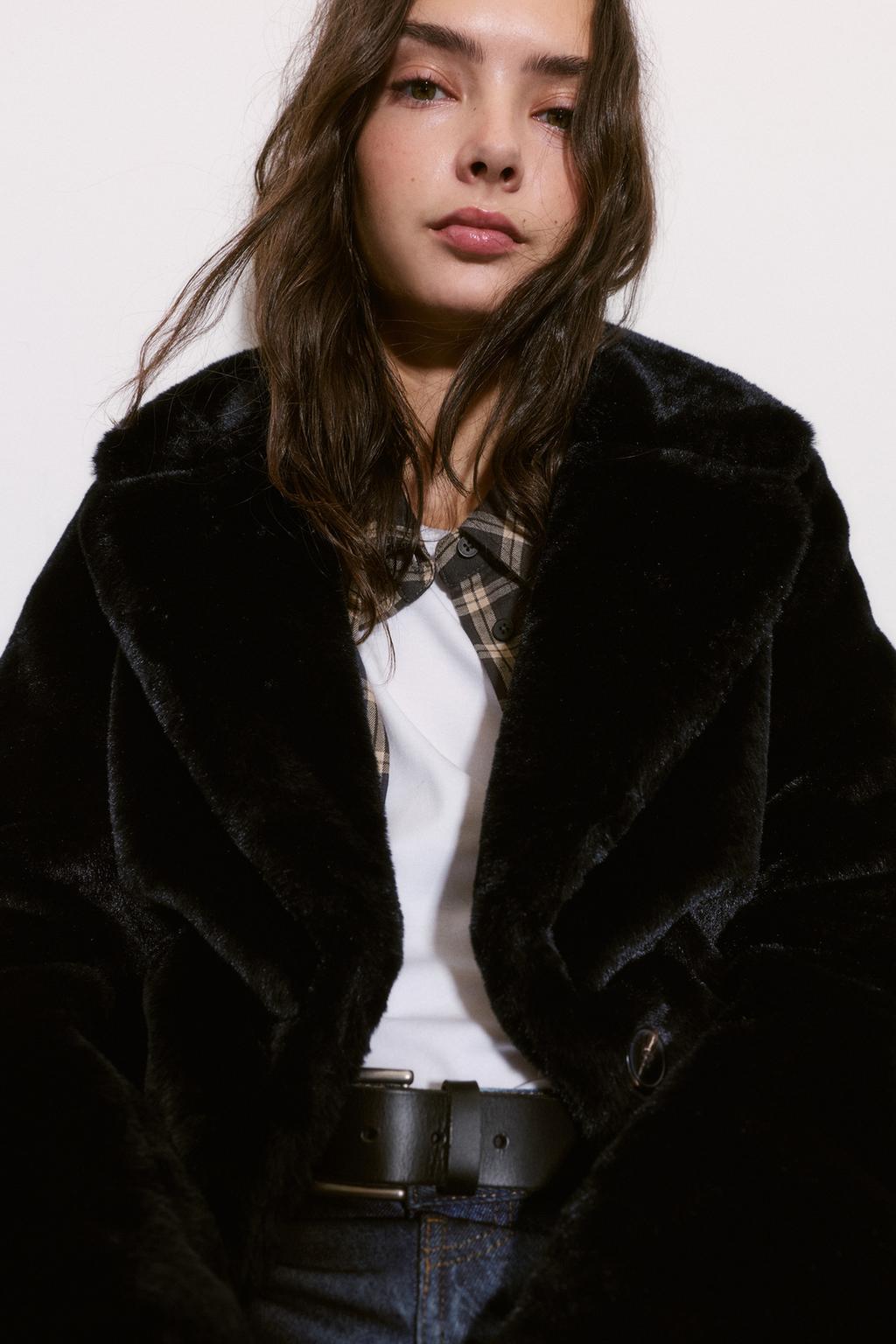 Faux fur coat PULL&BEAR