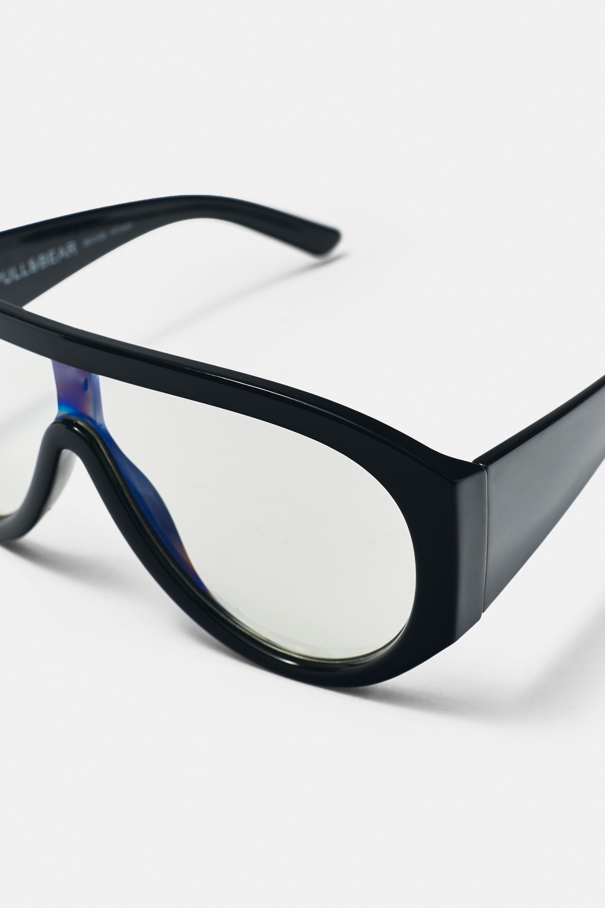 Resin aviator sunglasses — Black