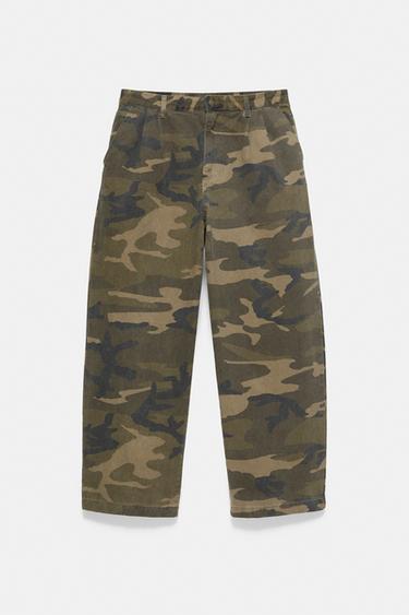 Printed baggy chino trousers — Hunting green 8