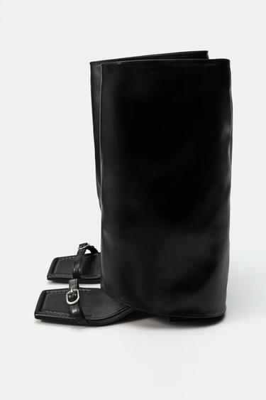 Heeled ankle-boot sandals — Black 4