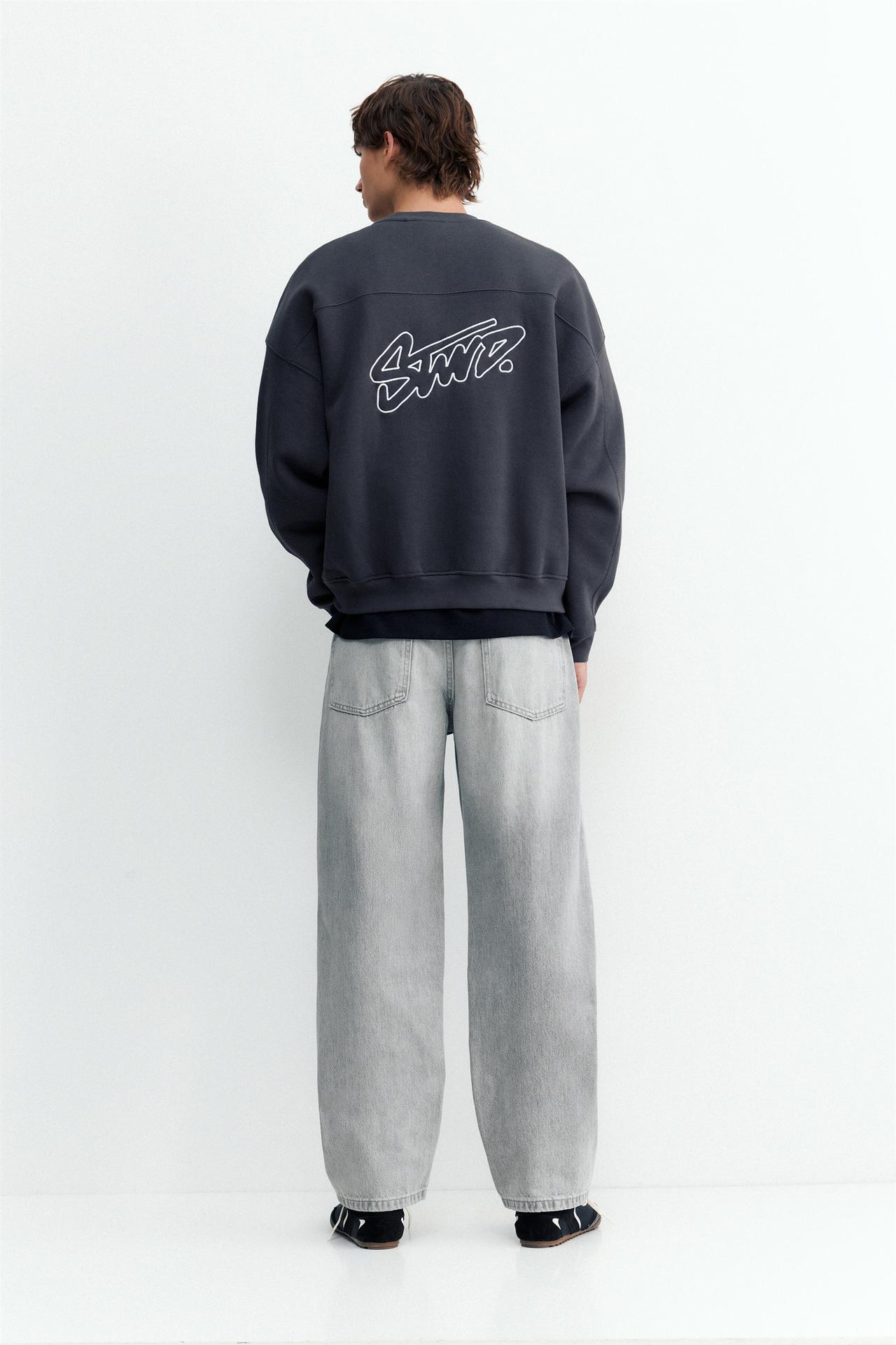 STWD boxy sweatshirt — Anthracite grey