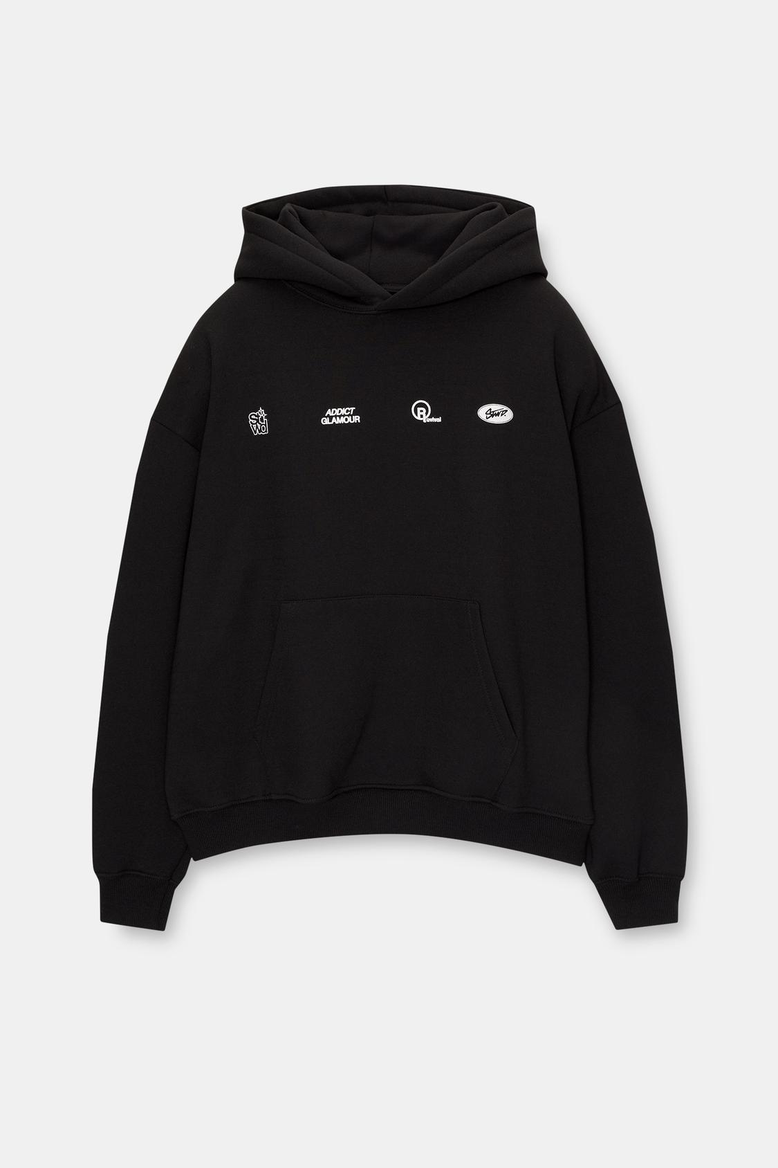Sweat A Capuche Pull And Bear Black Sweat Capuche Pull And Bear