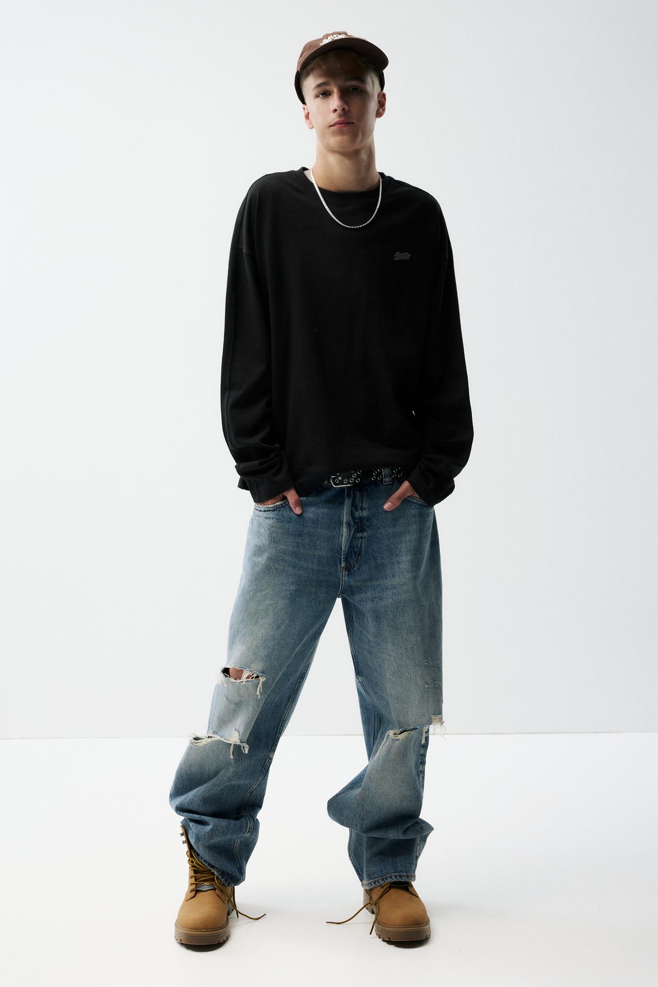 STWD long sleeve T-shirt — Black