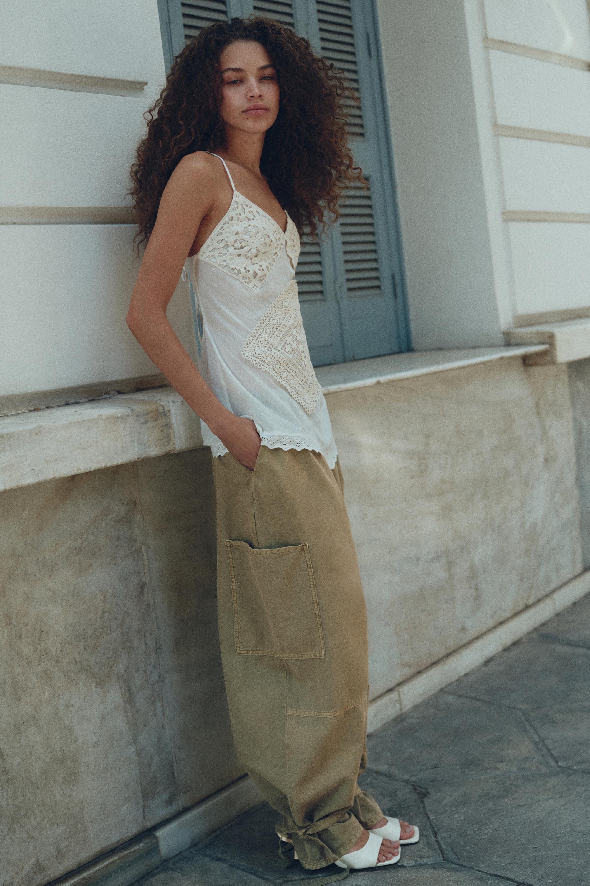 Utility barrel trousers — Khaki