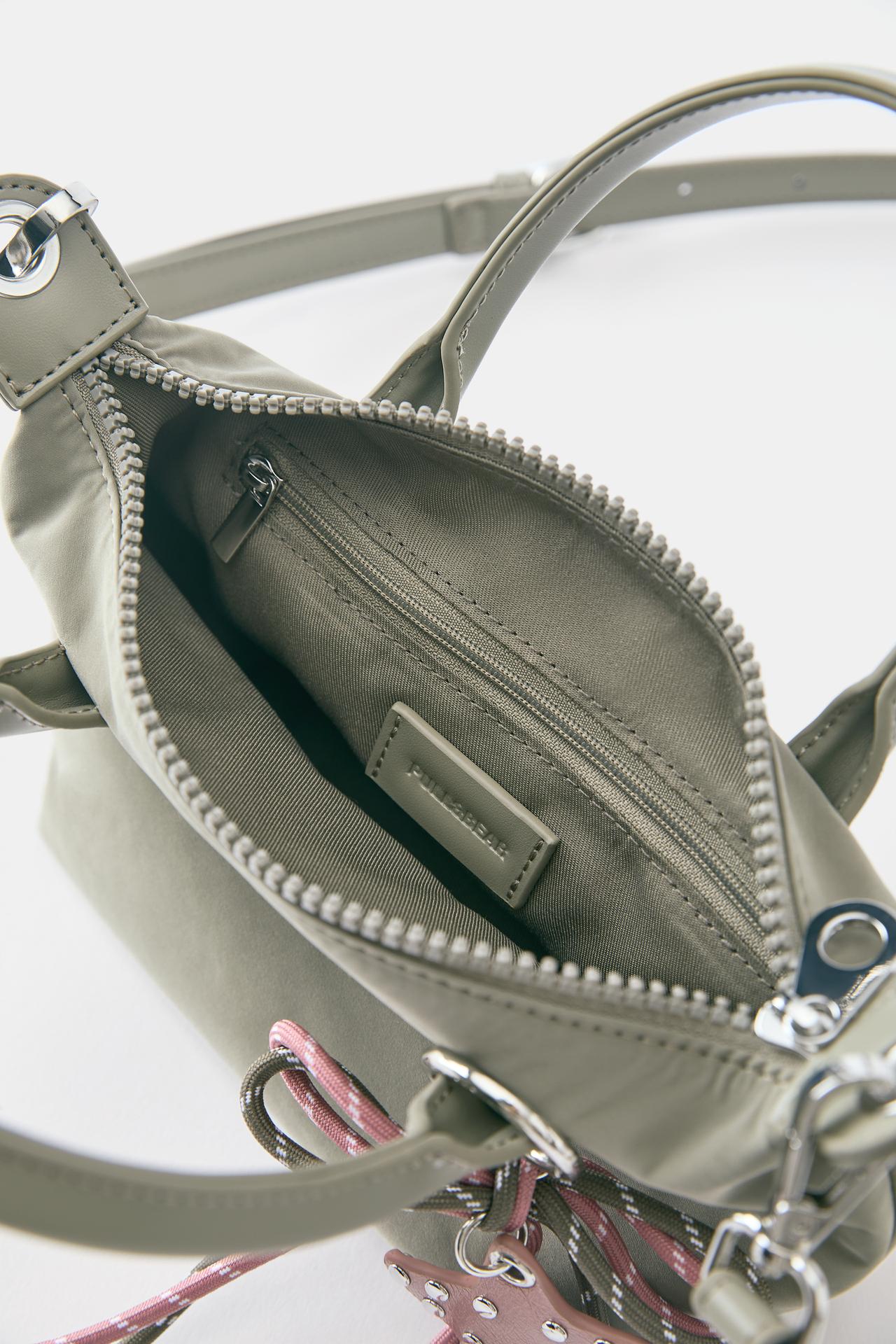 Embellished nylon crossbody bag — Mint green