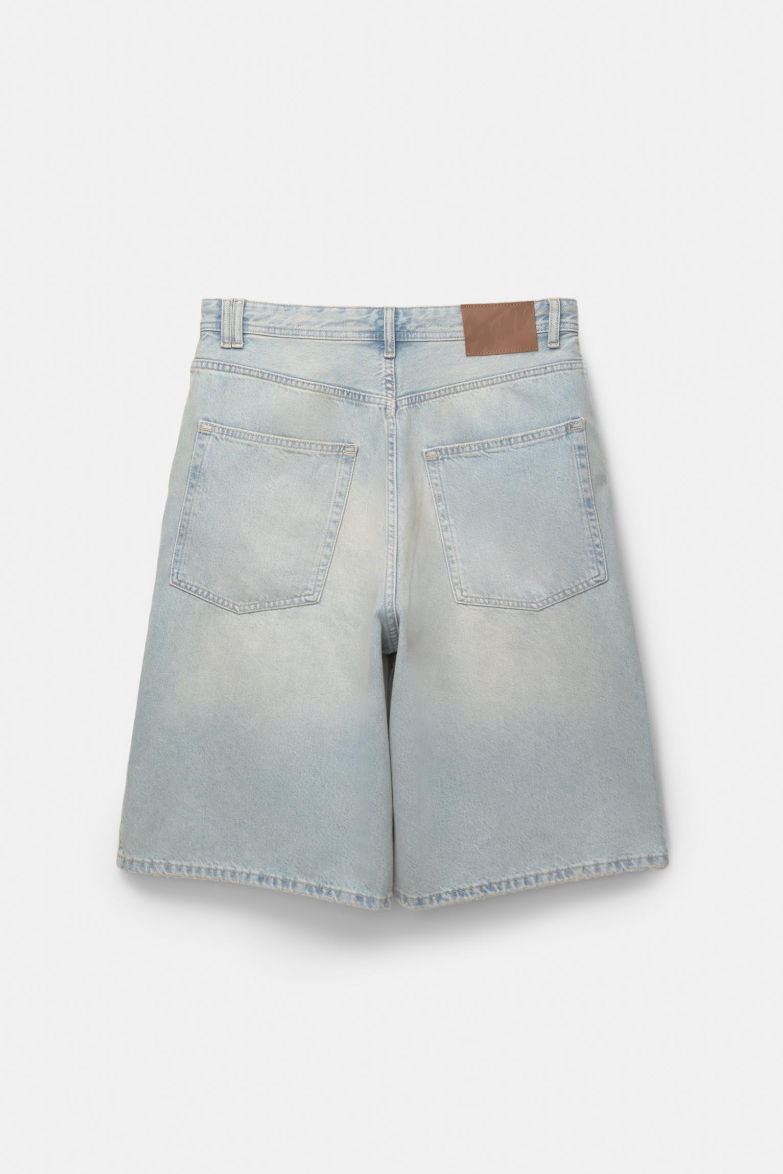 Skater jorts — Pale indigo