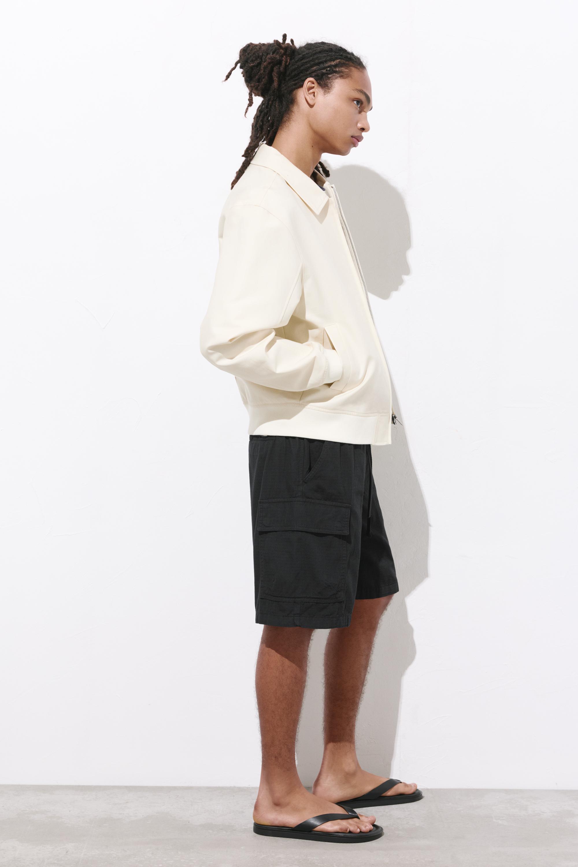 Ripstop cargo Bermuda shorts — Black