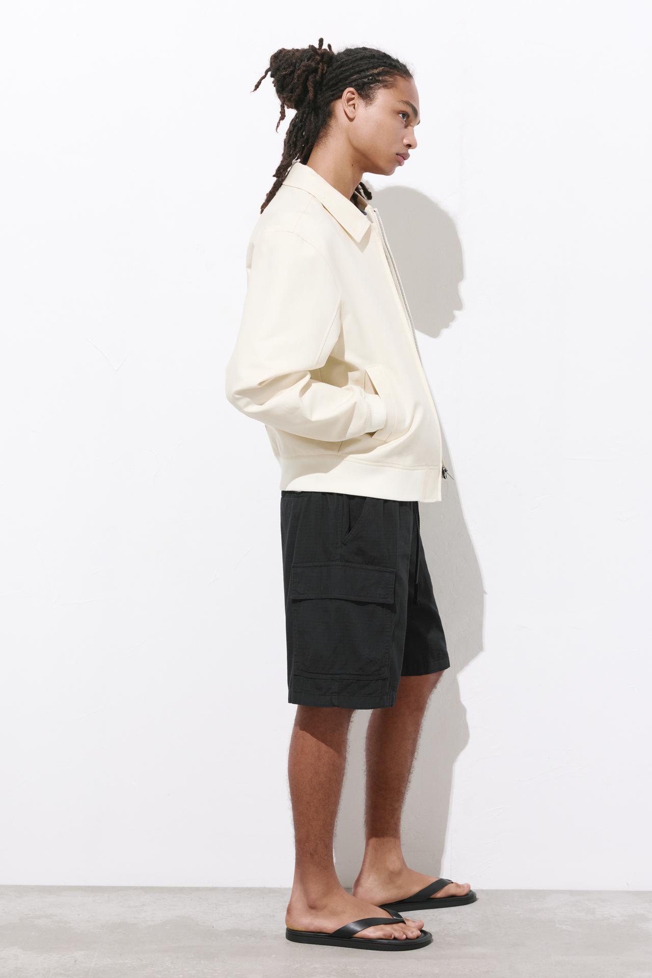 Ripstop cargo Bermuda shorts — Black