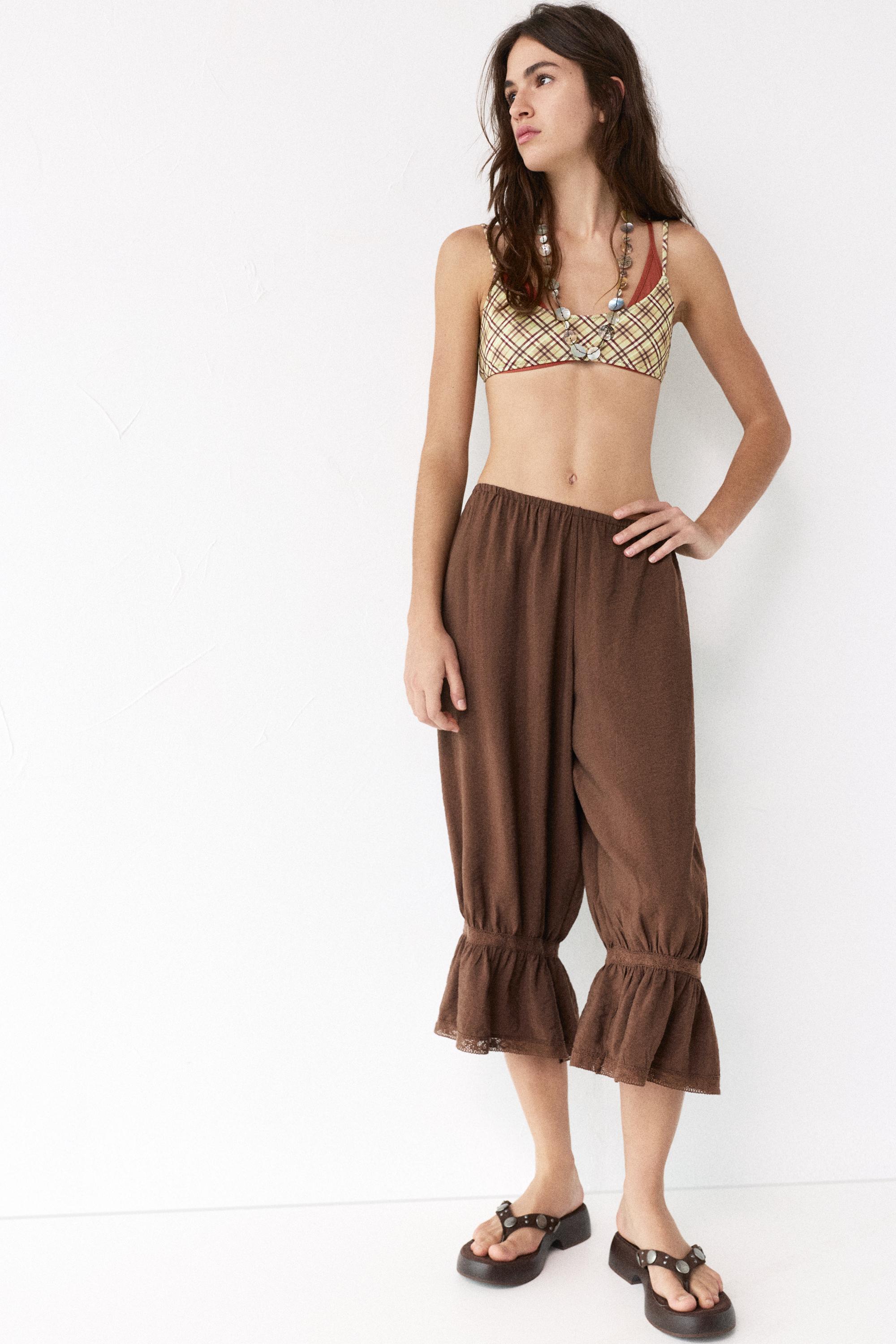 Brown bloomer trousers — Brown