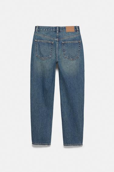 High-waist mom fit jeans — Greenish blue 6