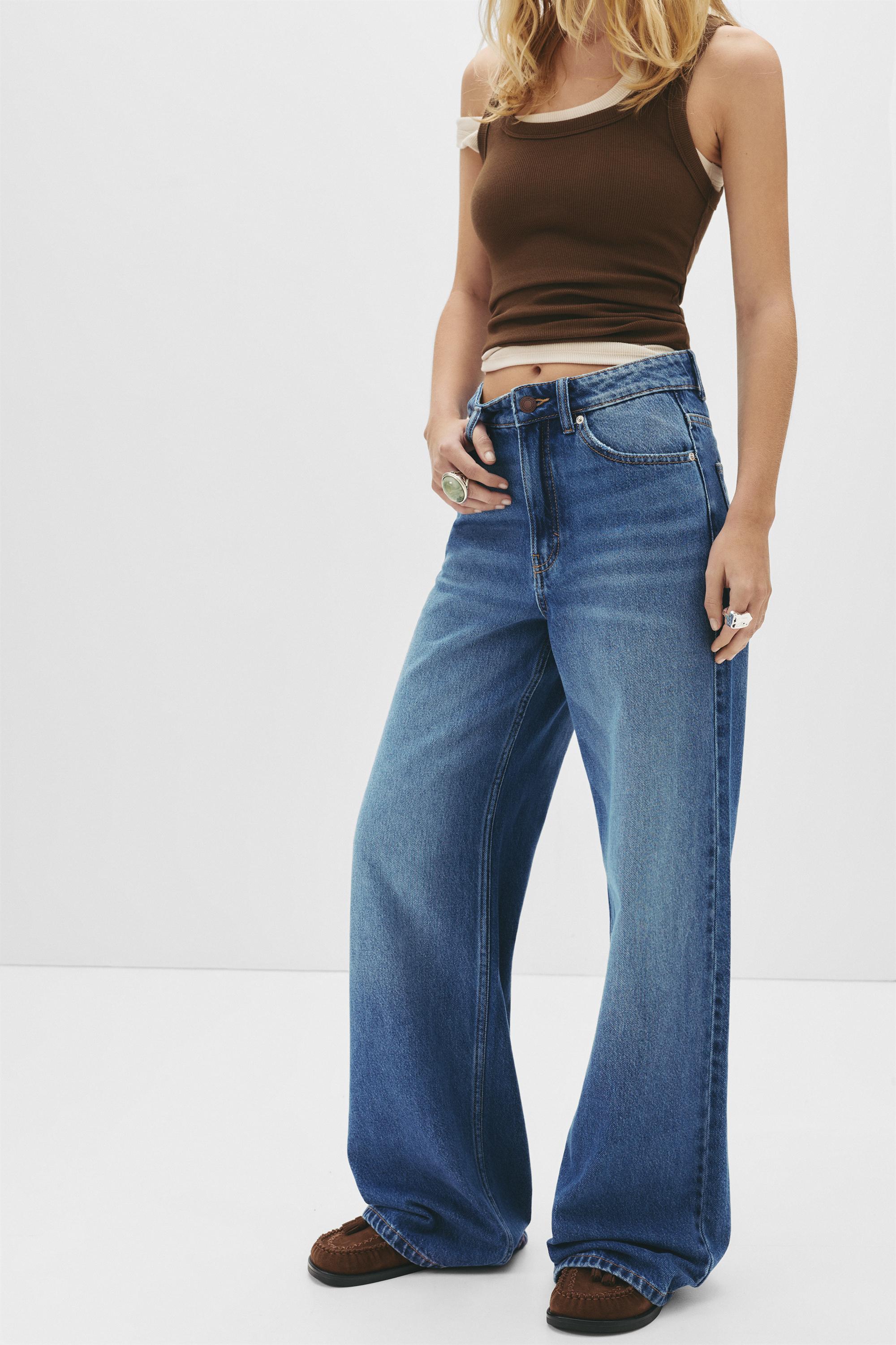 Wide leg yüksek bel jean - Görsel 158