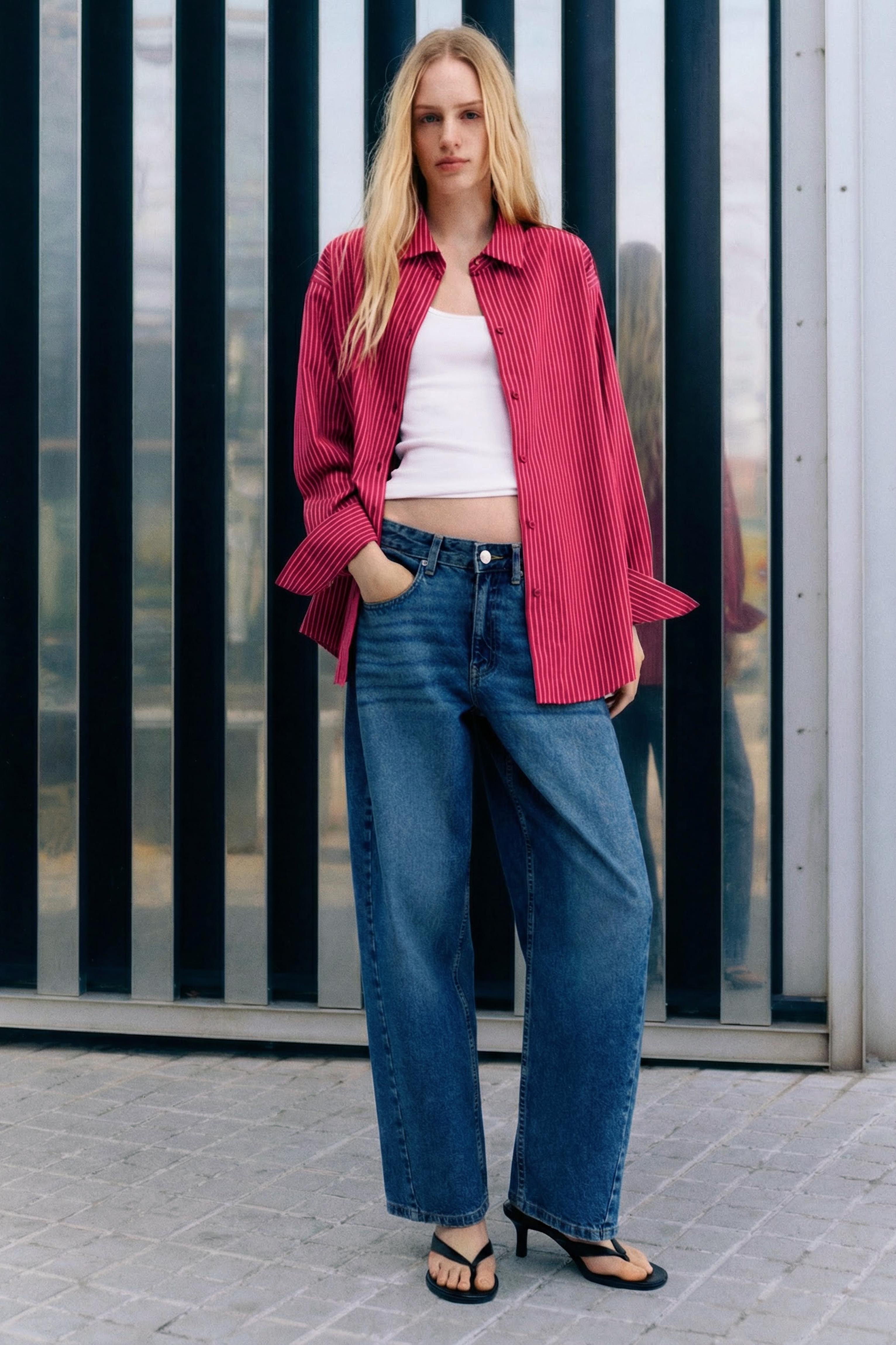Camicia Popeline A Righe