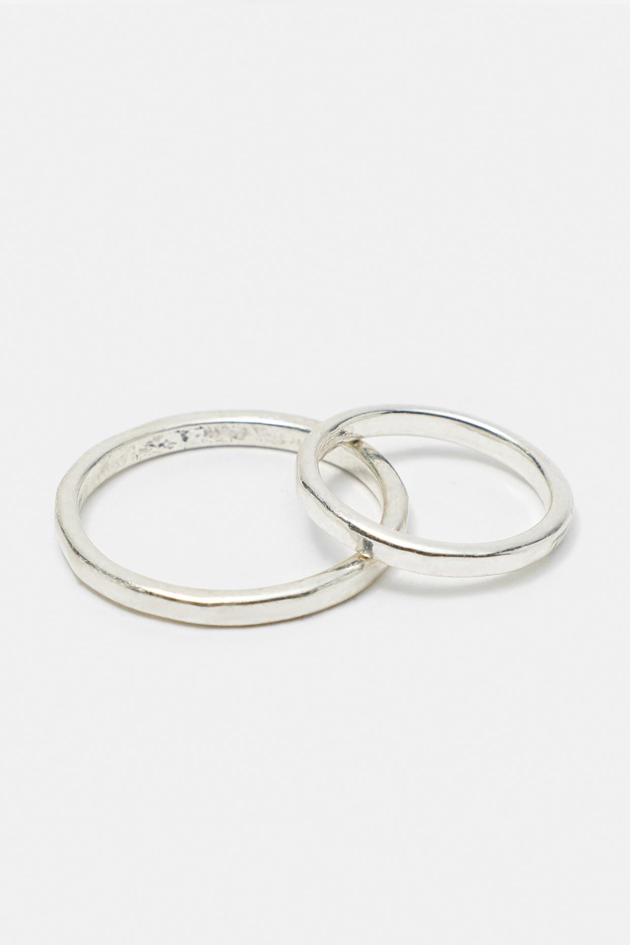 Pack of 5 shimmery rings — Gold