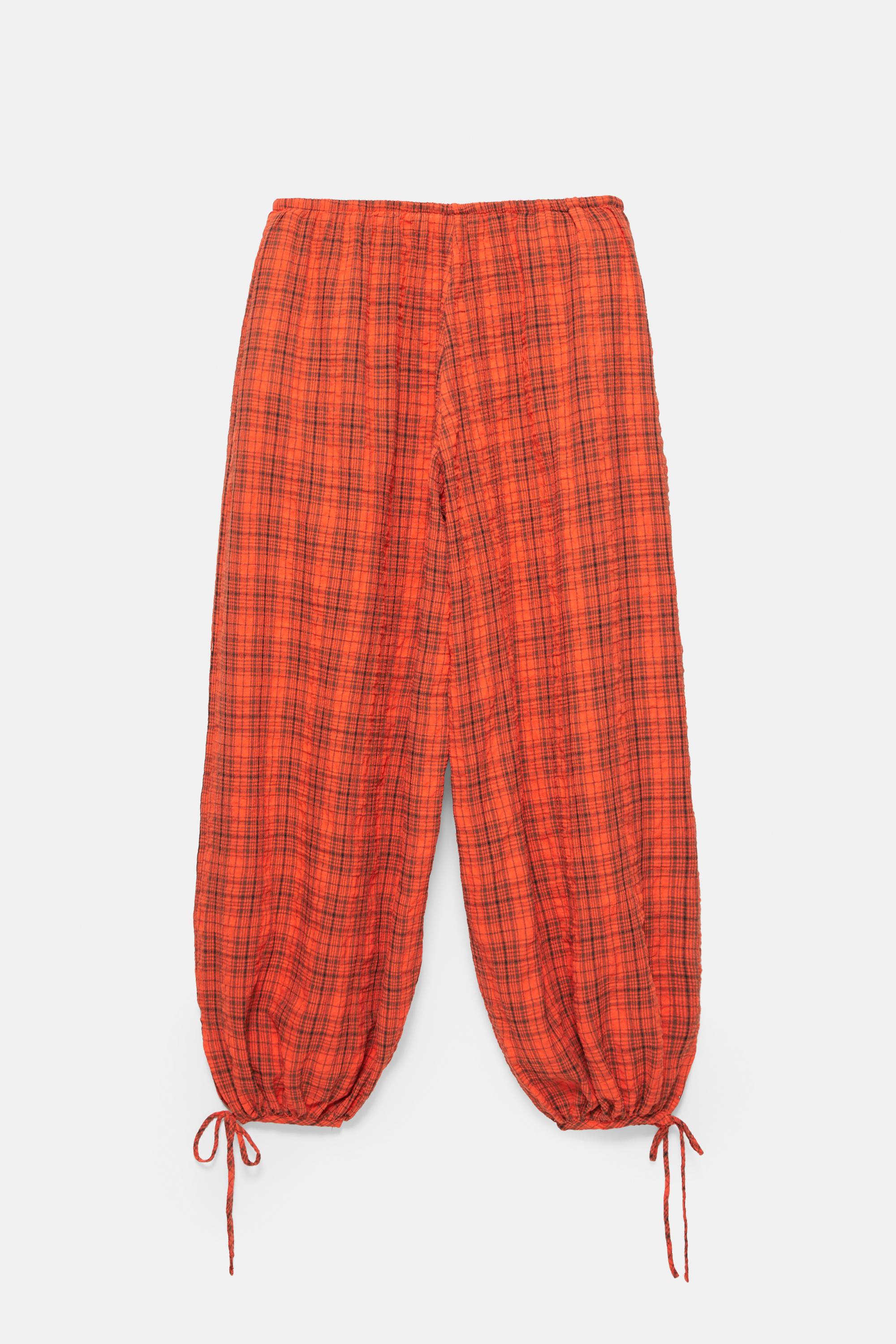 Check sarouel trousers