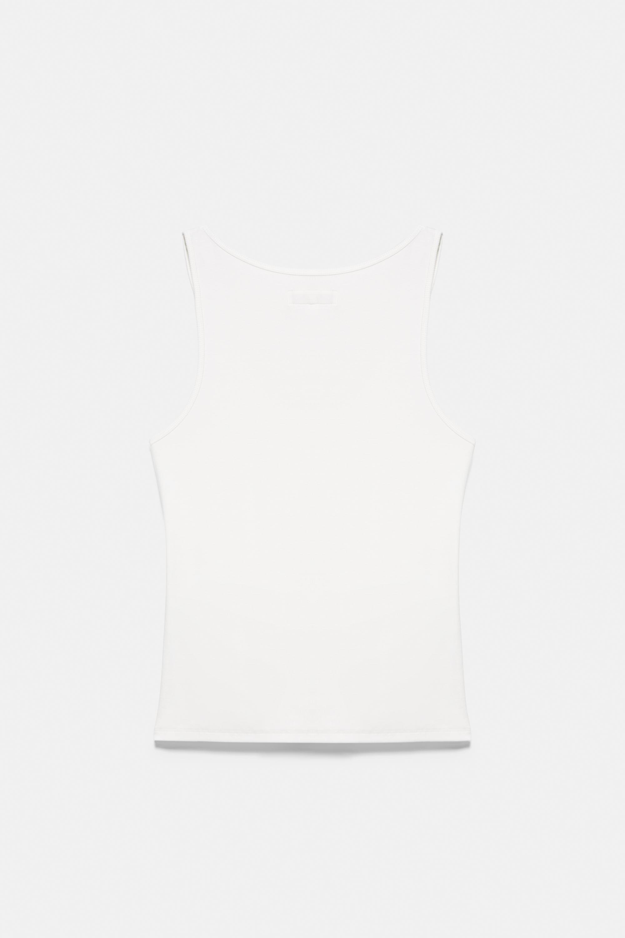 Metal appliqué tank top — White