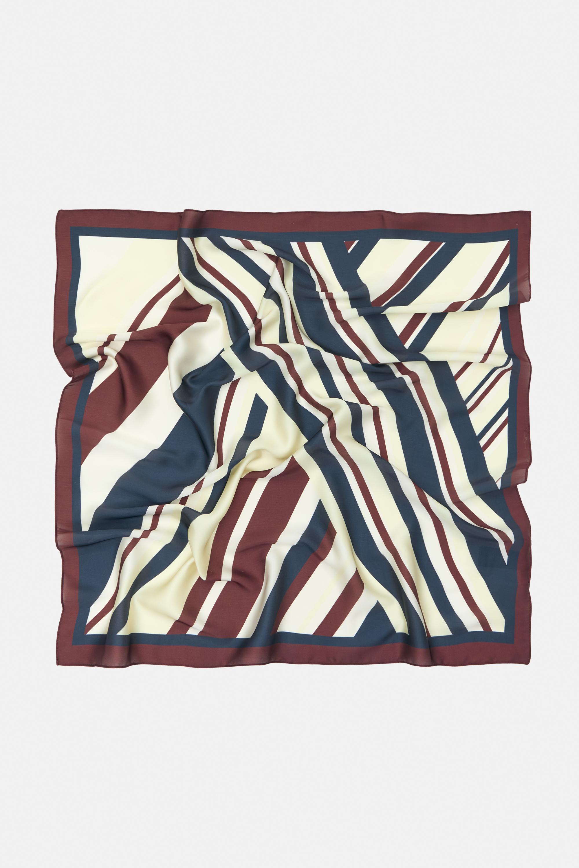 Saten çizgili fular - Görsel 5