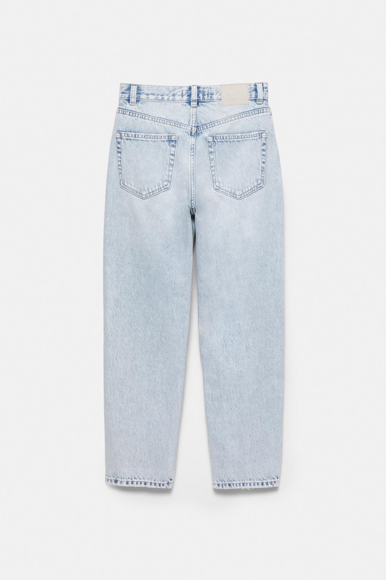 High-waist mom fit jeans — Pale sky blue