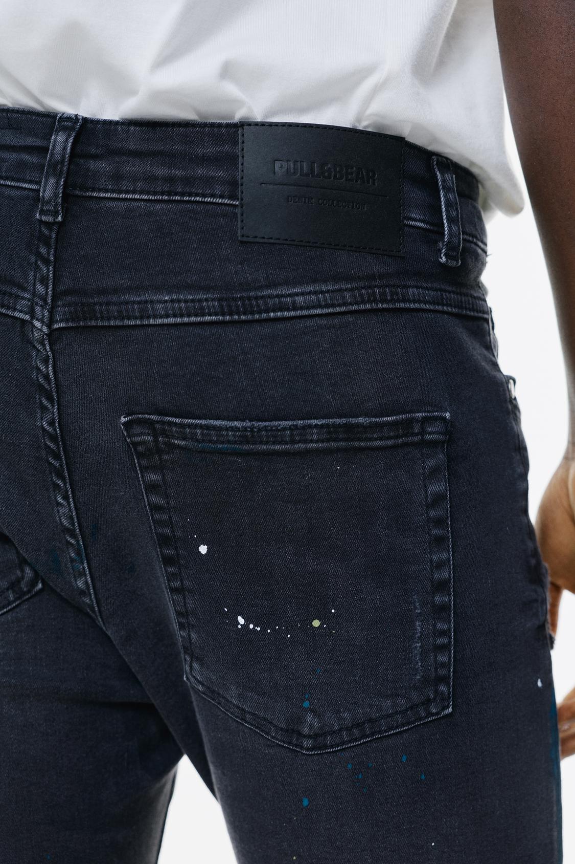 Paint splatter carrot-fit jeans PULL&BEAR