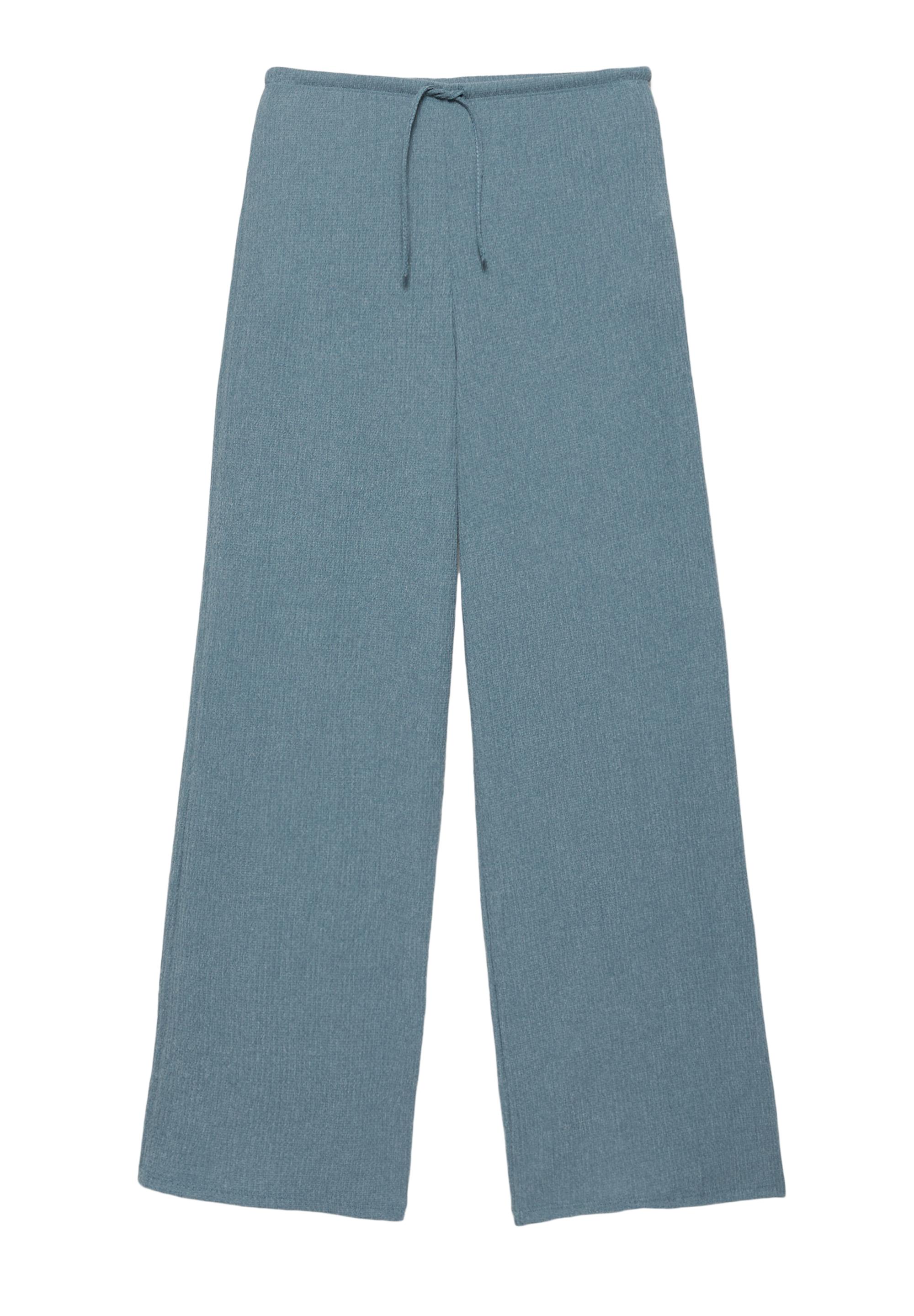Bambula geniş paça pantolon - Görsel 4