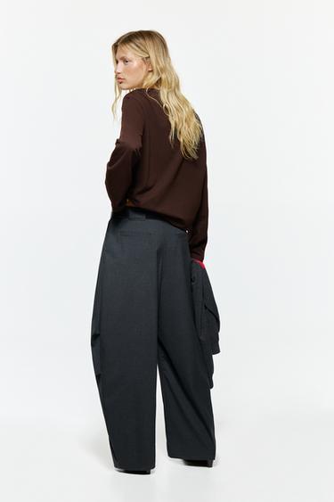 Oversize long sleeve T-shirt — Brown 2
