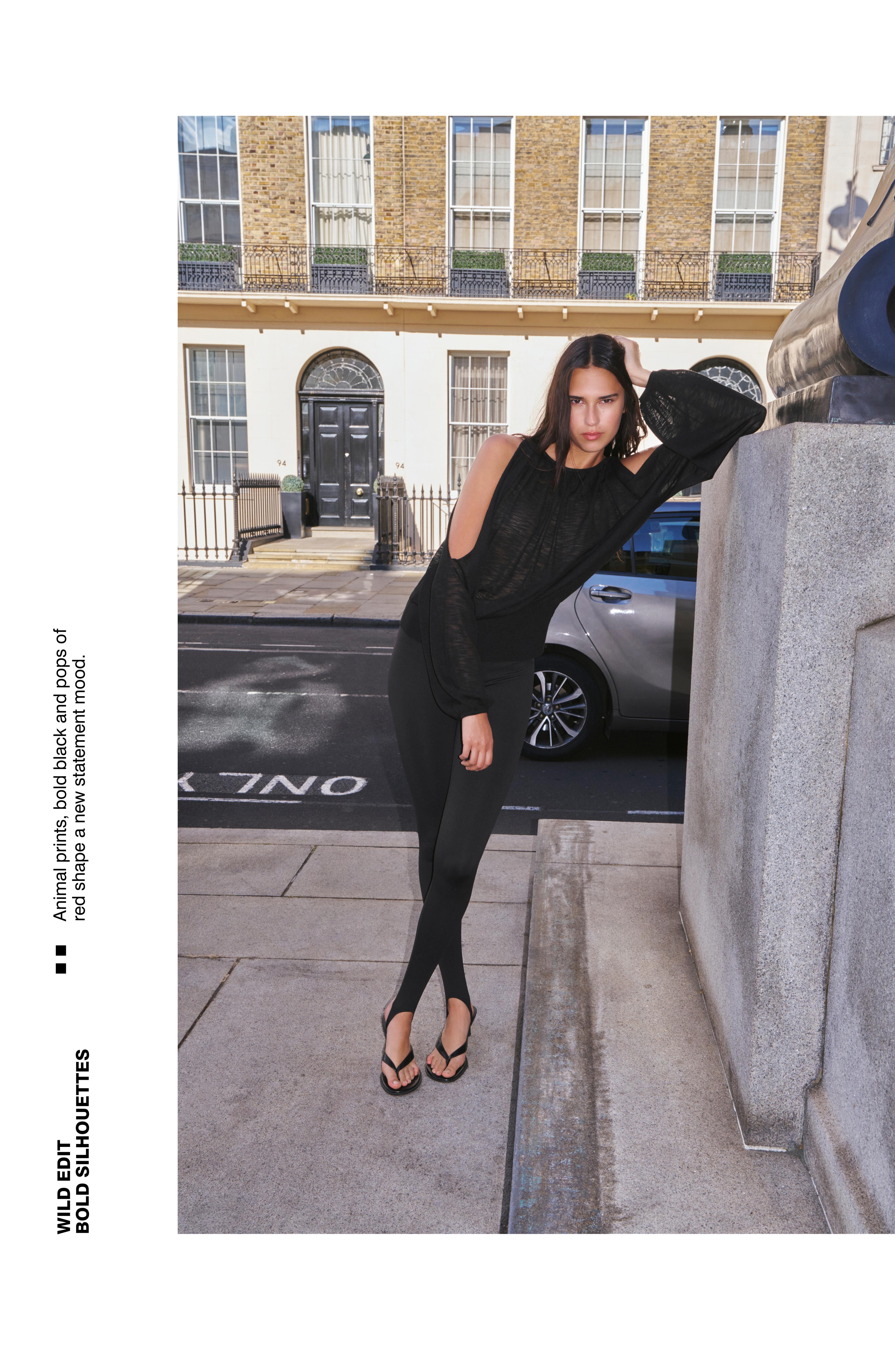 Fine knit cut-out top — Black