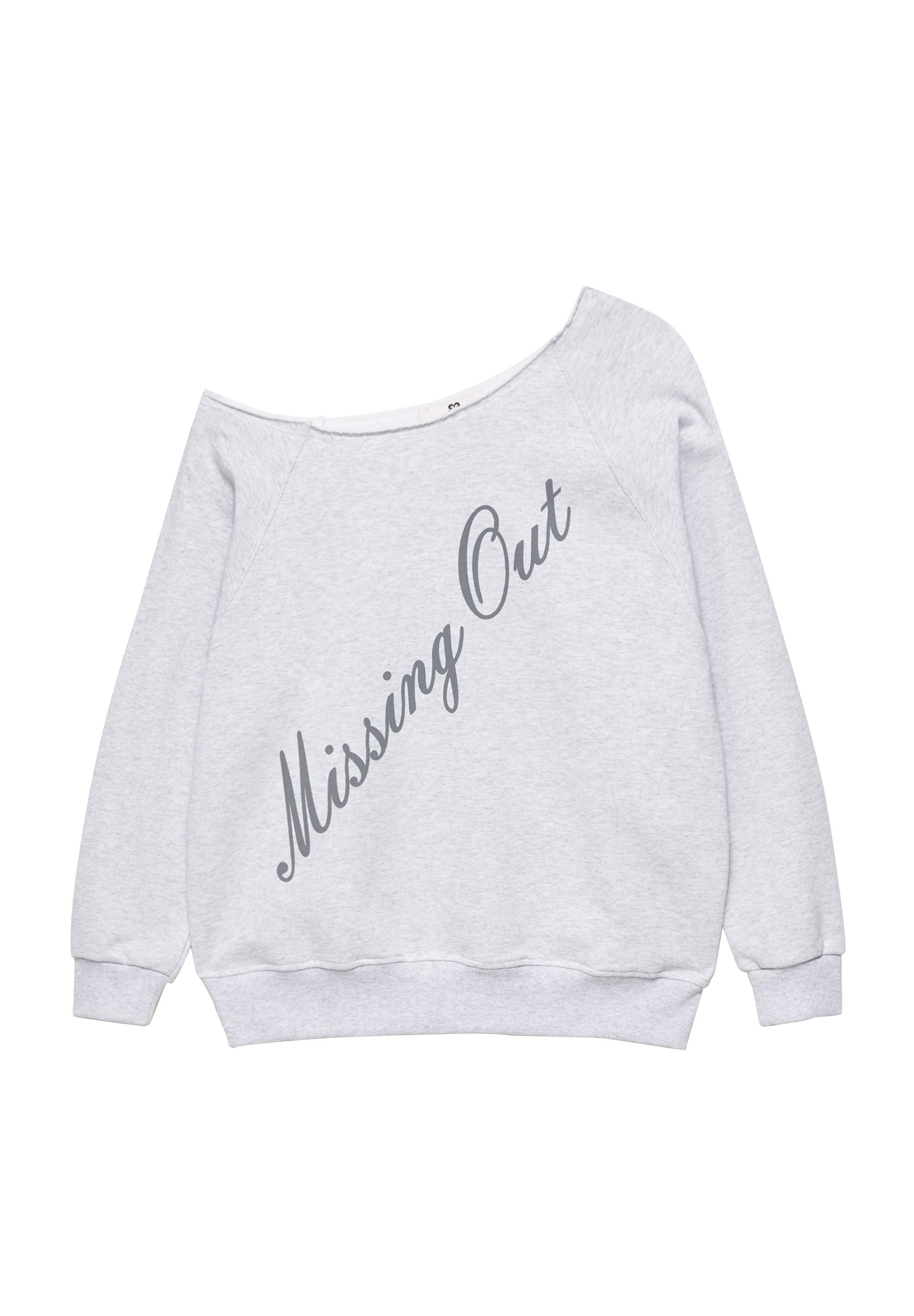 Pull&Bear Asimetrik grafik sweatshirt görsel 3