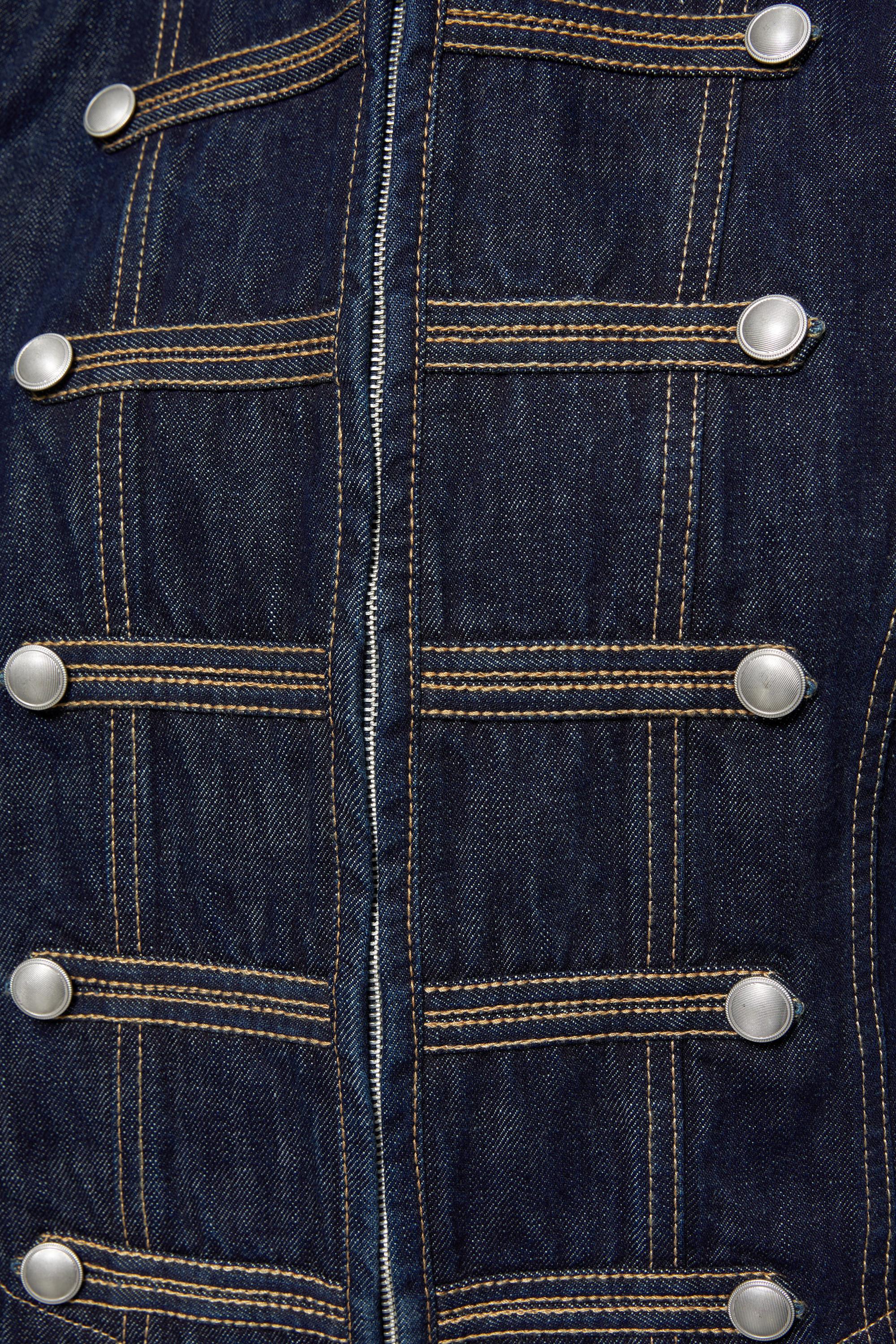 Denim jacket with toggle buttons — Navy