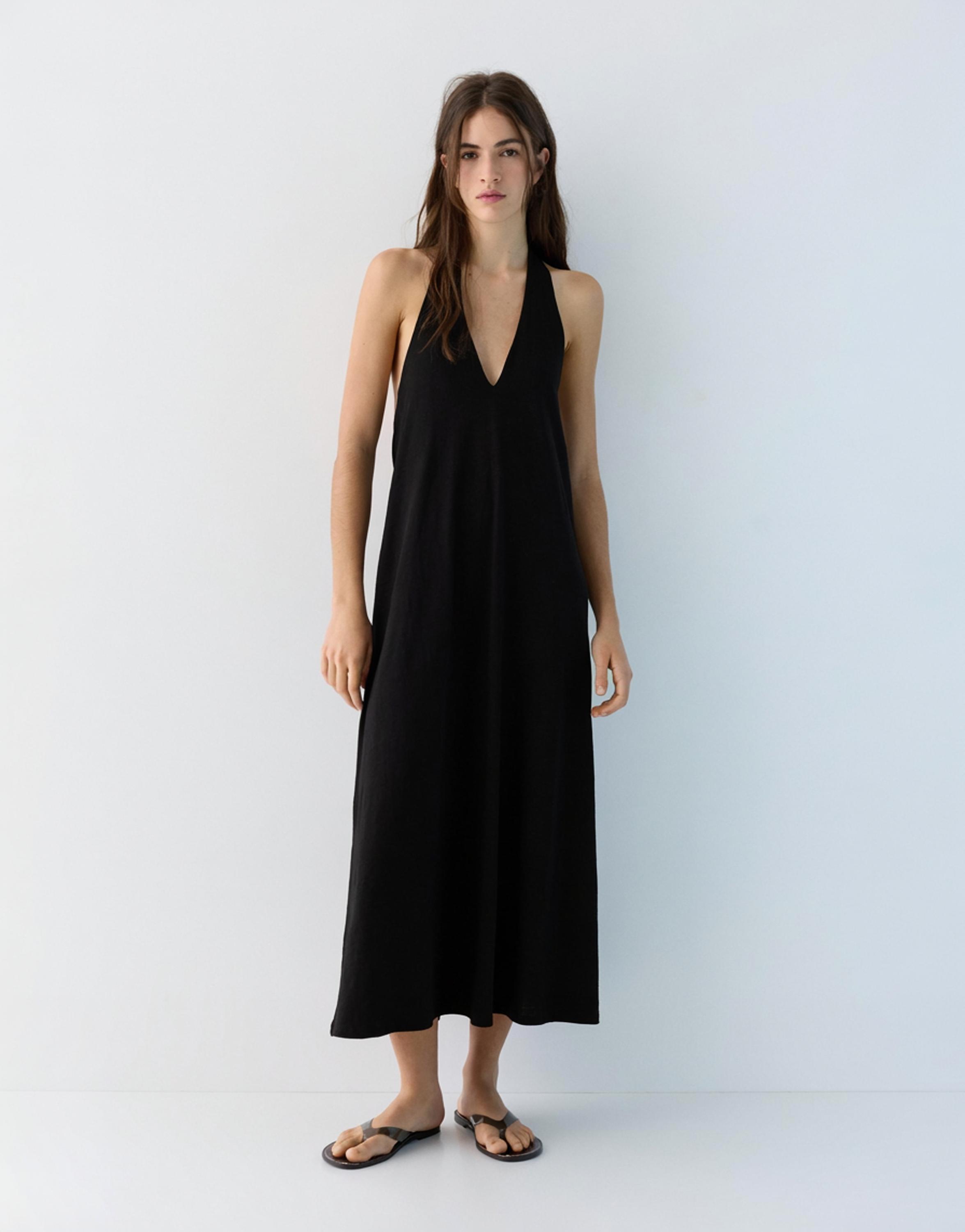 Halter midi elbise - Görsel 18