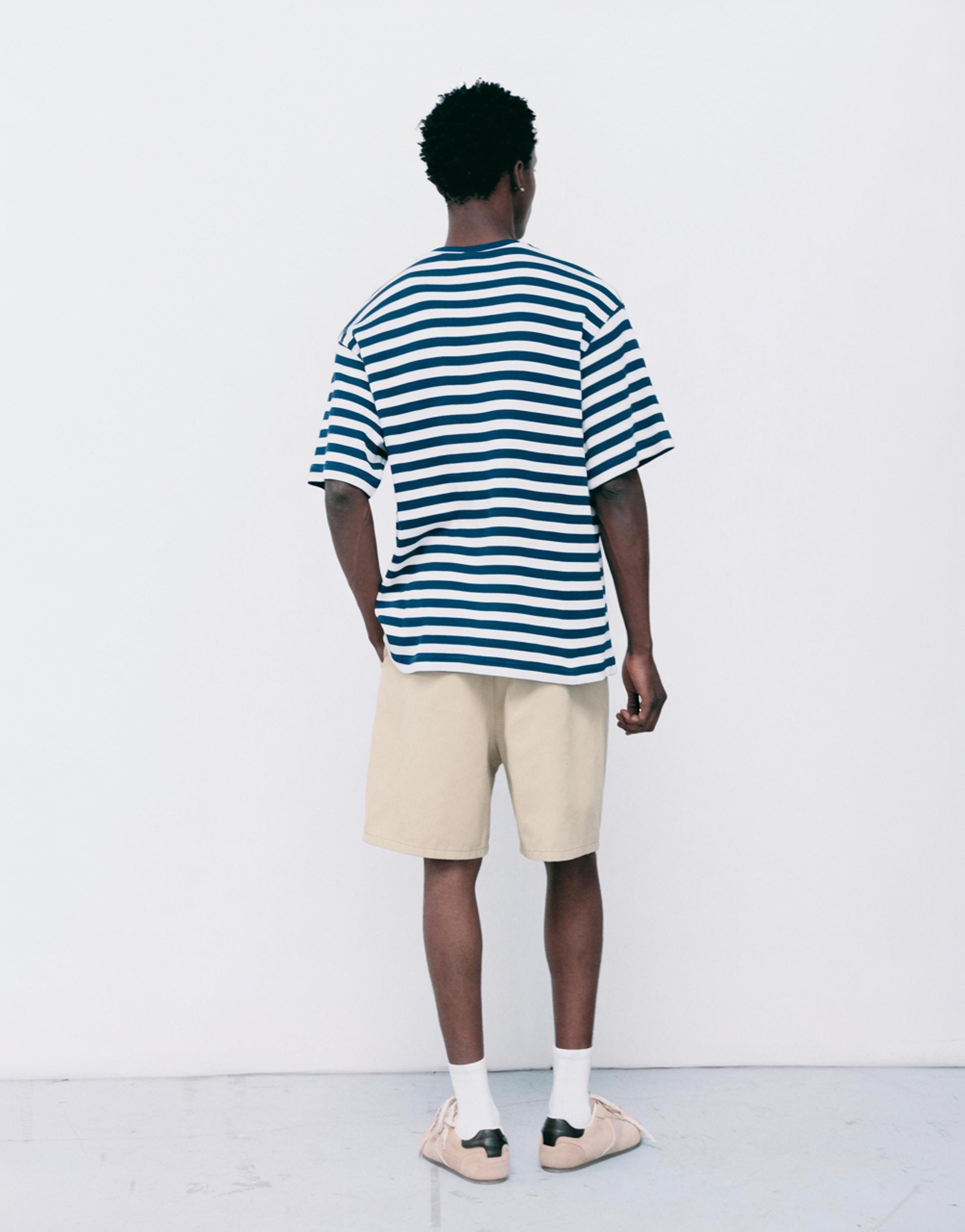 Darted Bermuda shorts — Beige