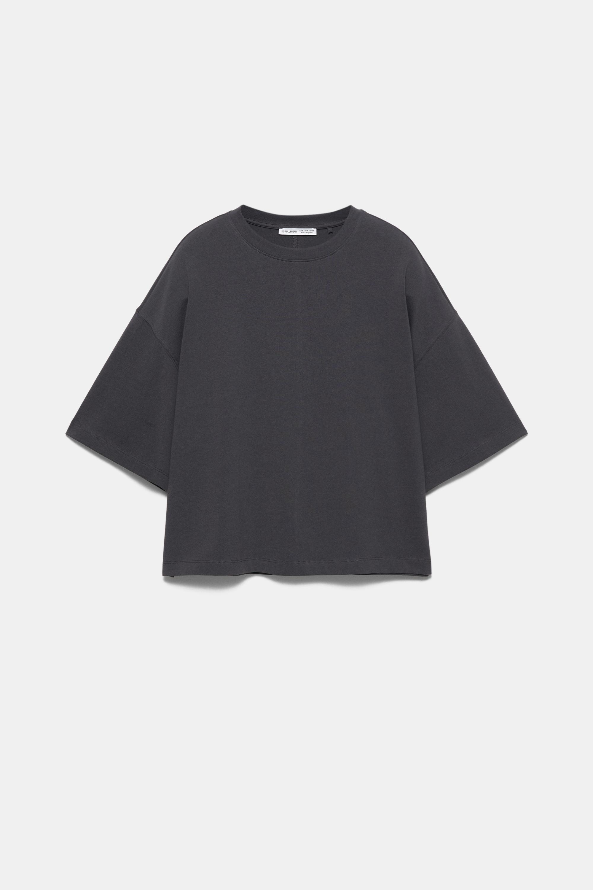 Kısa kollu kutu kesim t-shirt