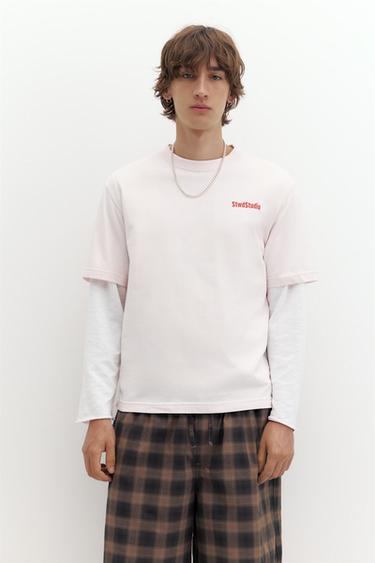 STWD Studio label T-shirt — Pastel pink 1