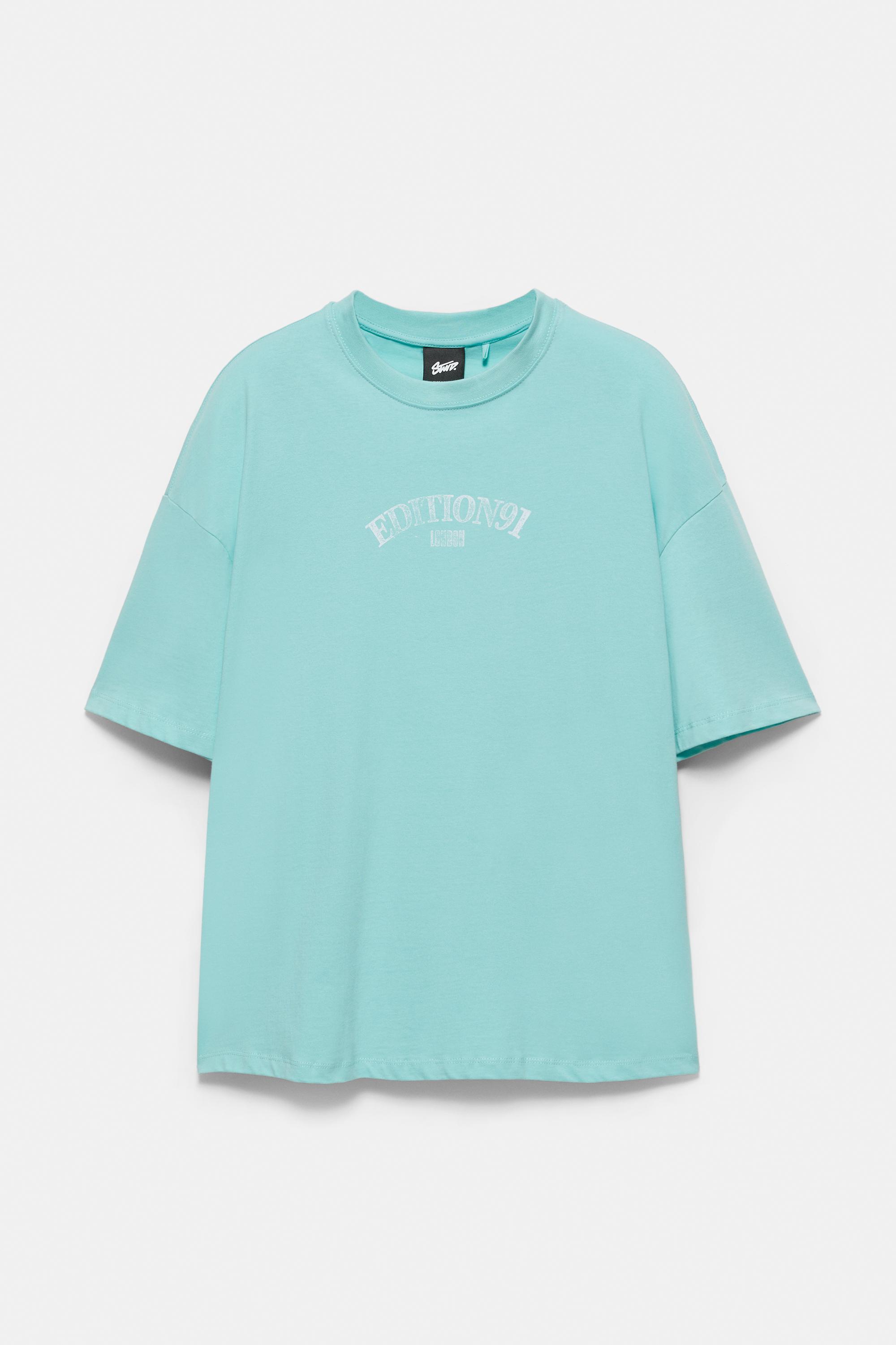 STWD boxy T-shirt — Turquoise