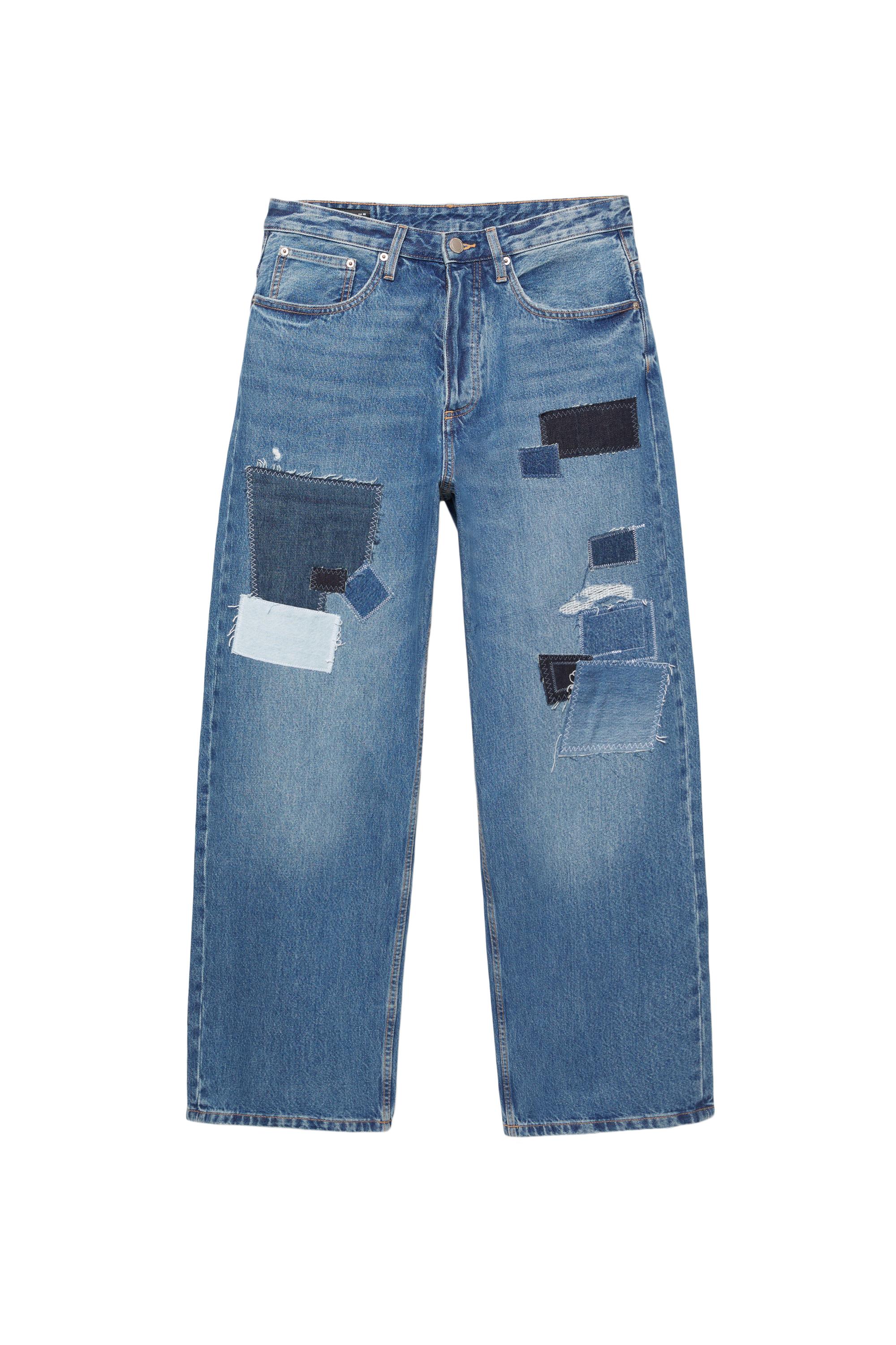 Patchwork baggy jean - Görsel 10