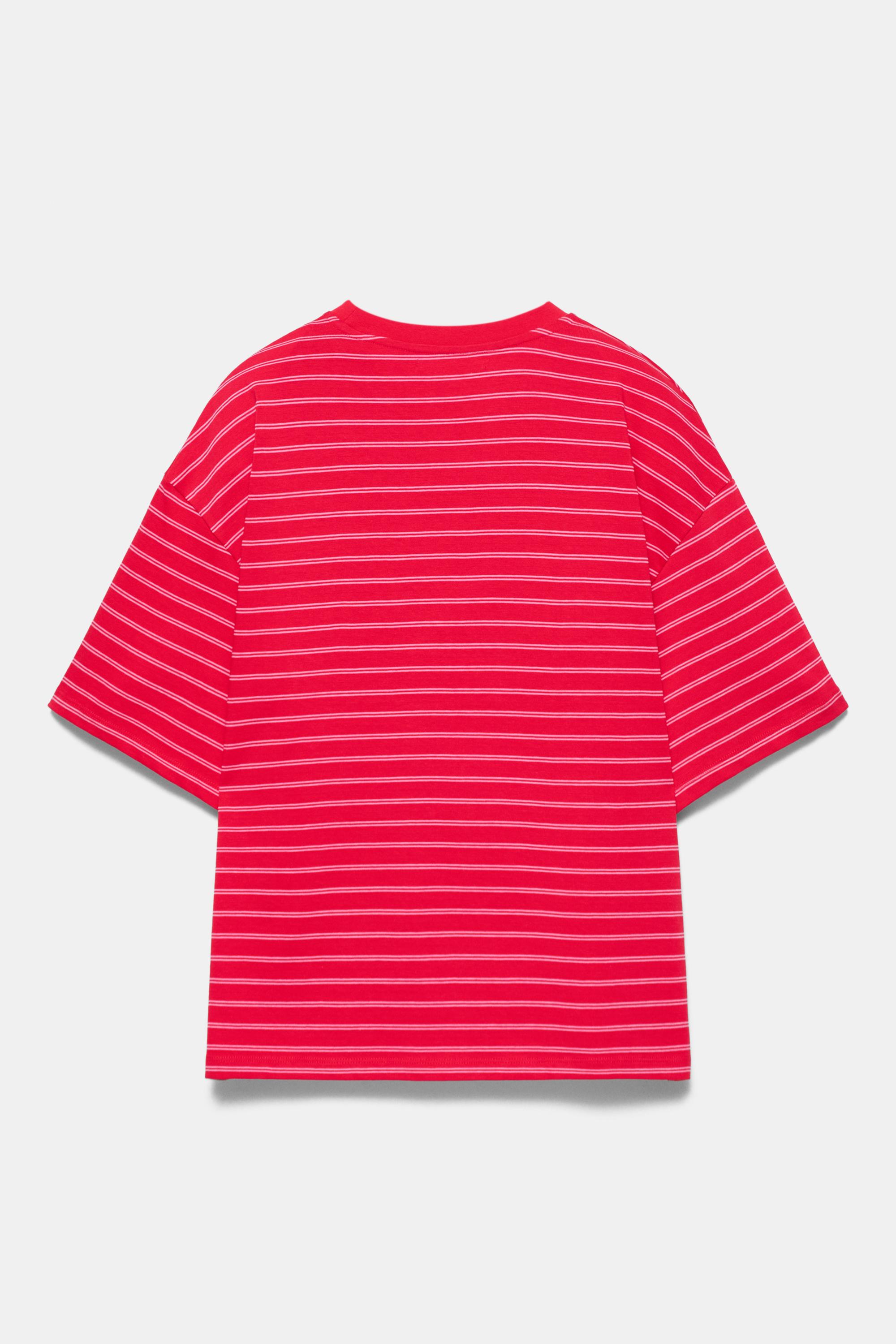Oversize short sleeve T-shirt — Striped