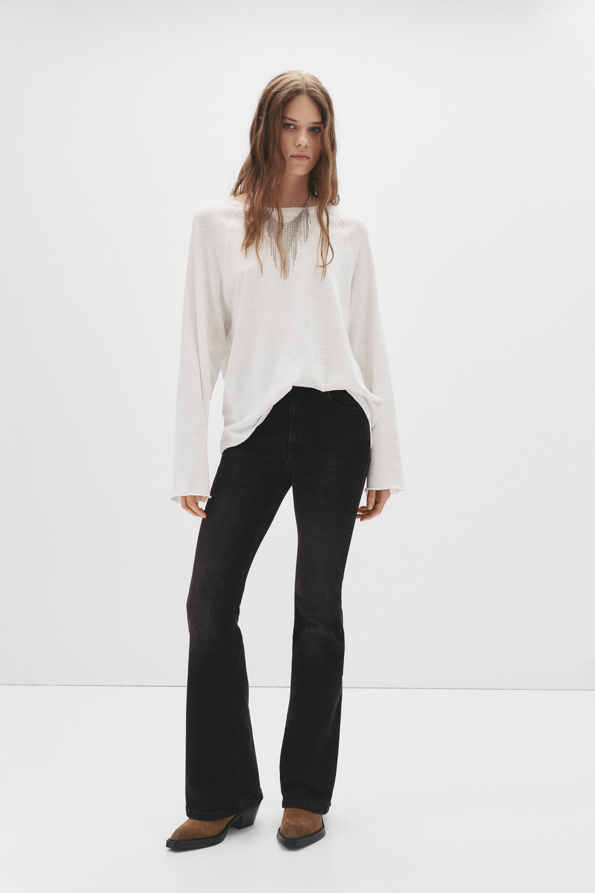 Yüksek bel çan paça jean - Görsel 20