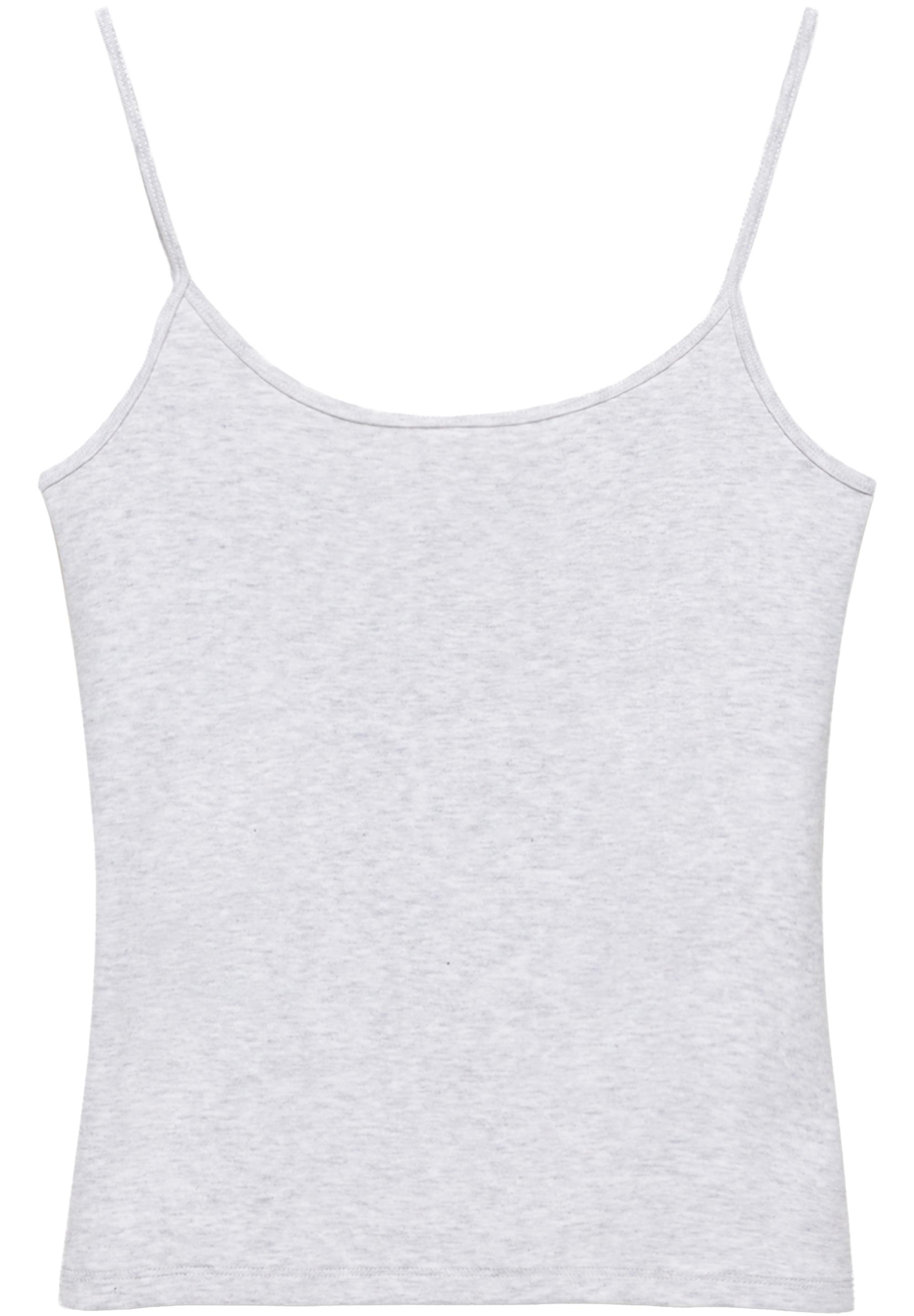 Thin strap top — Grey marl