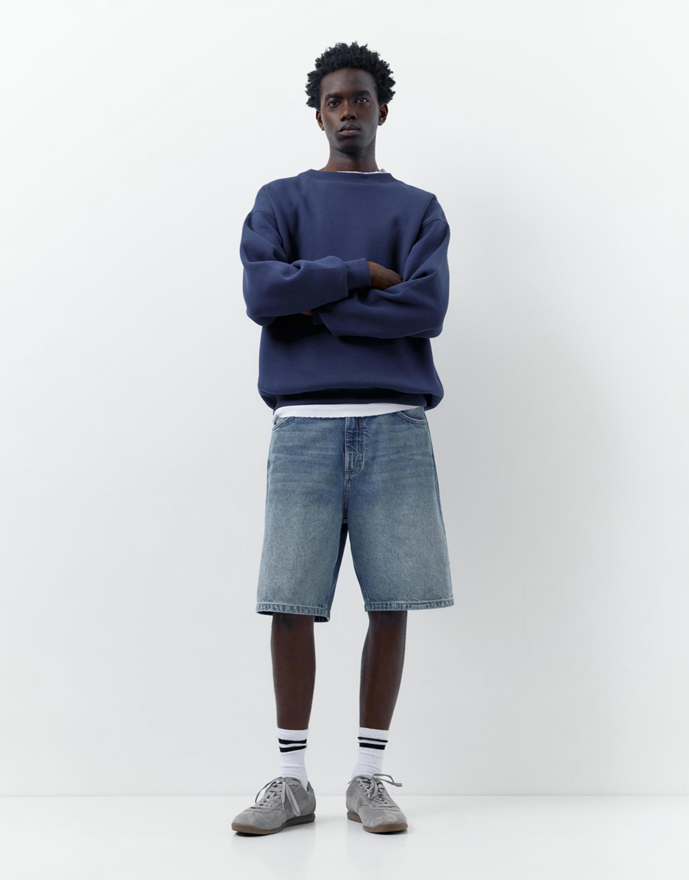 Baggy denim bermuda - Görsel 61