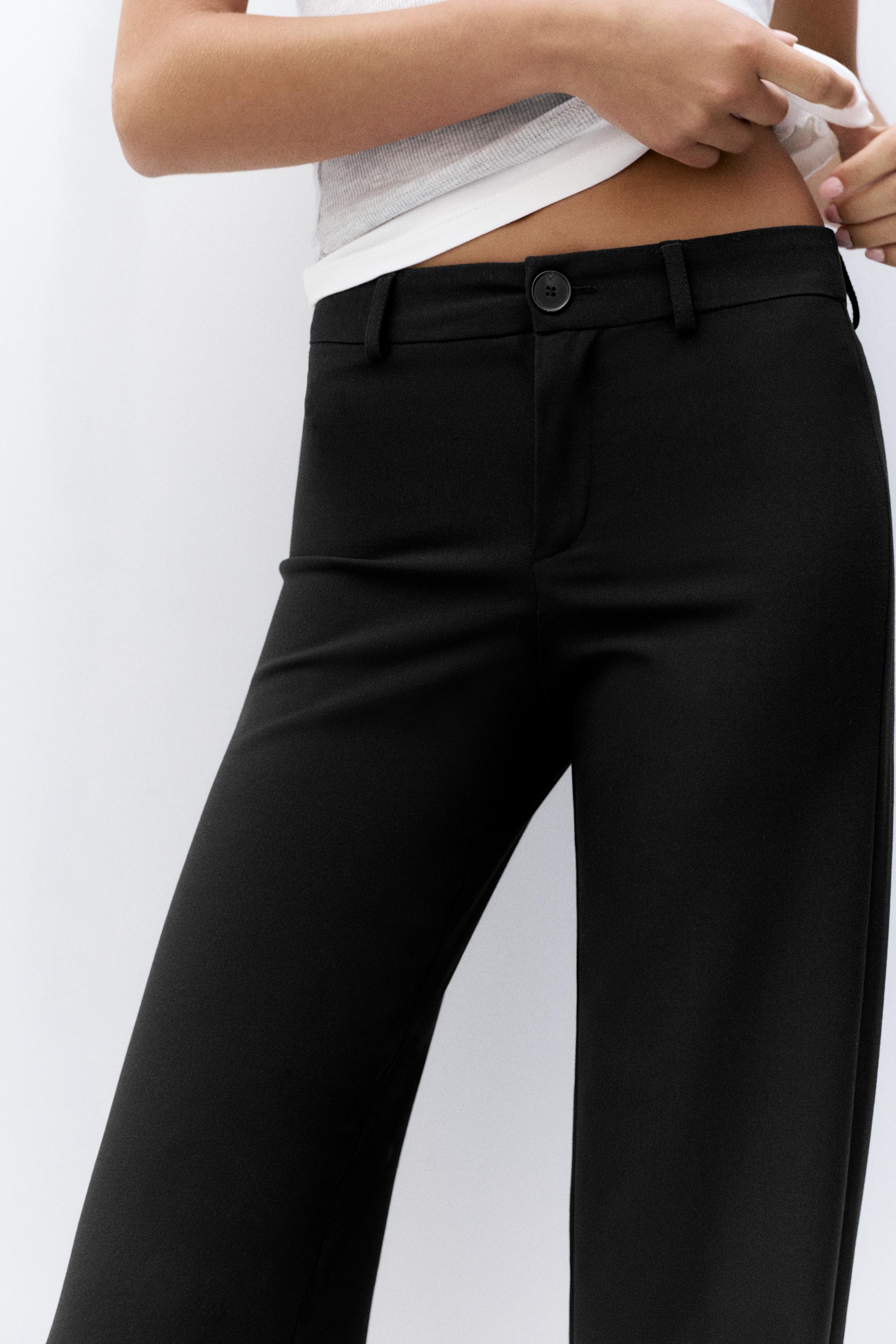 Straight-leg smart trousers — Black