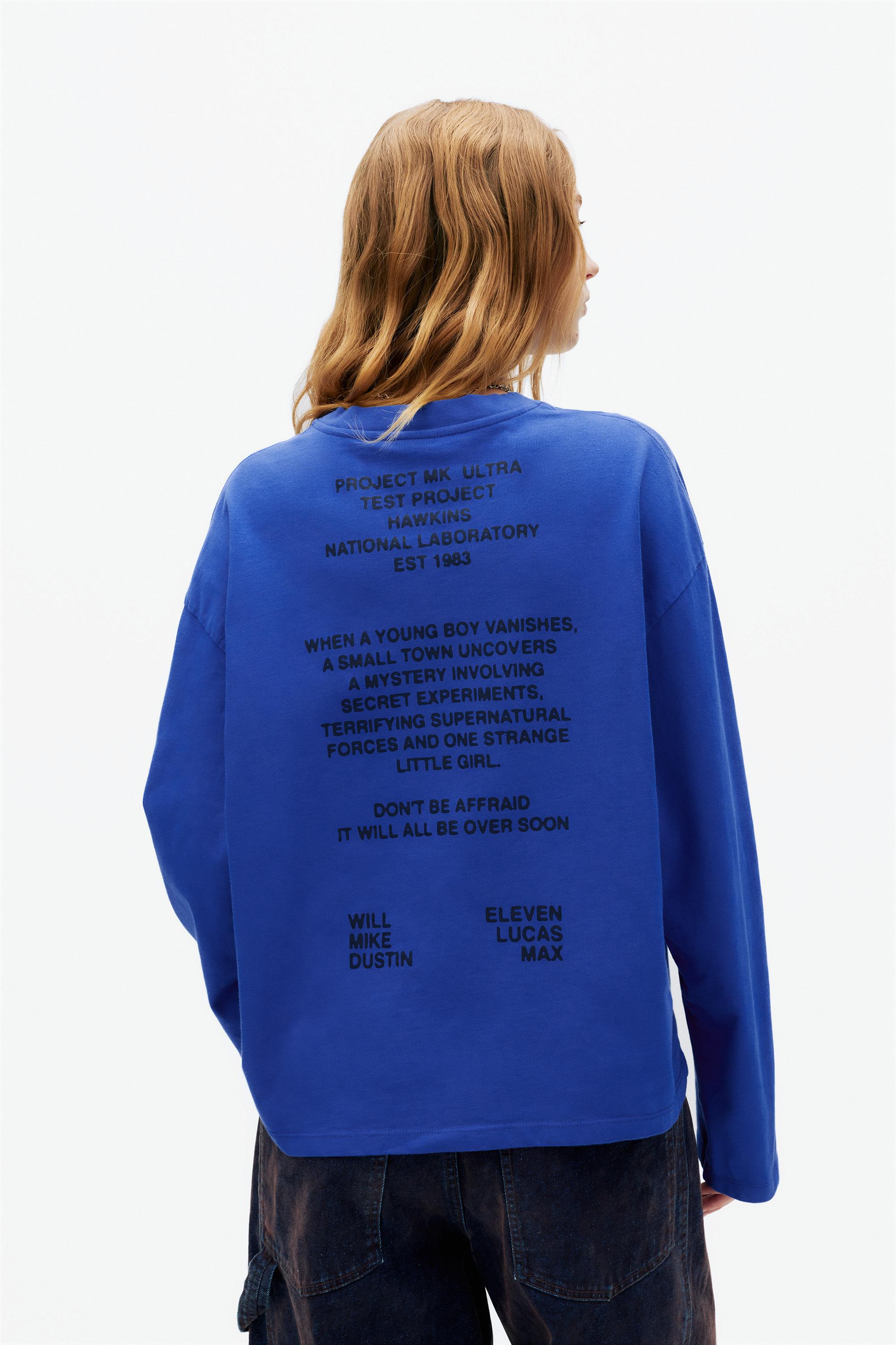 Mavi Stranger Things tişört - Görsel 16