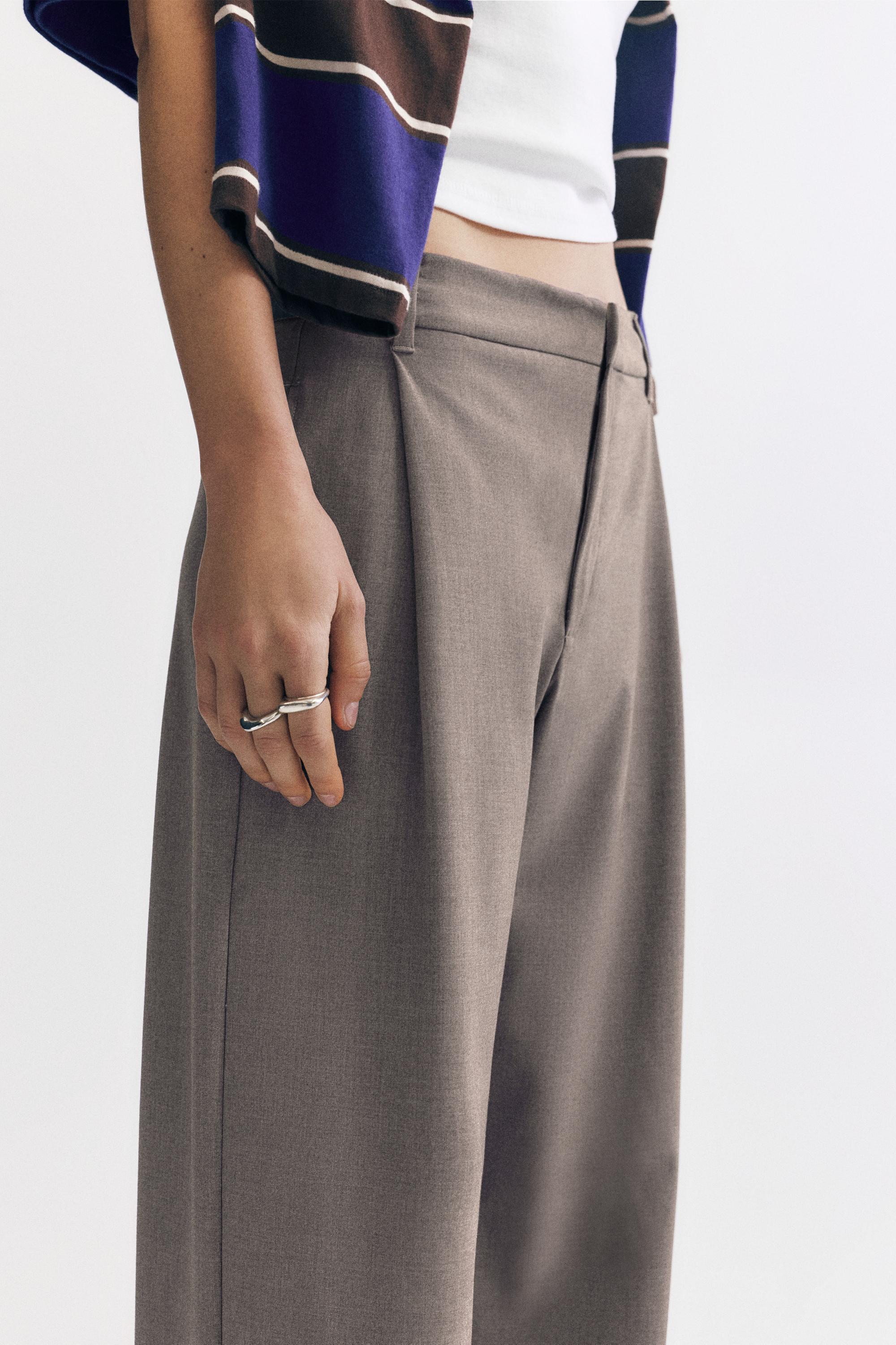 Darted smart trousers — Taupe