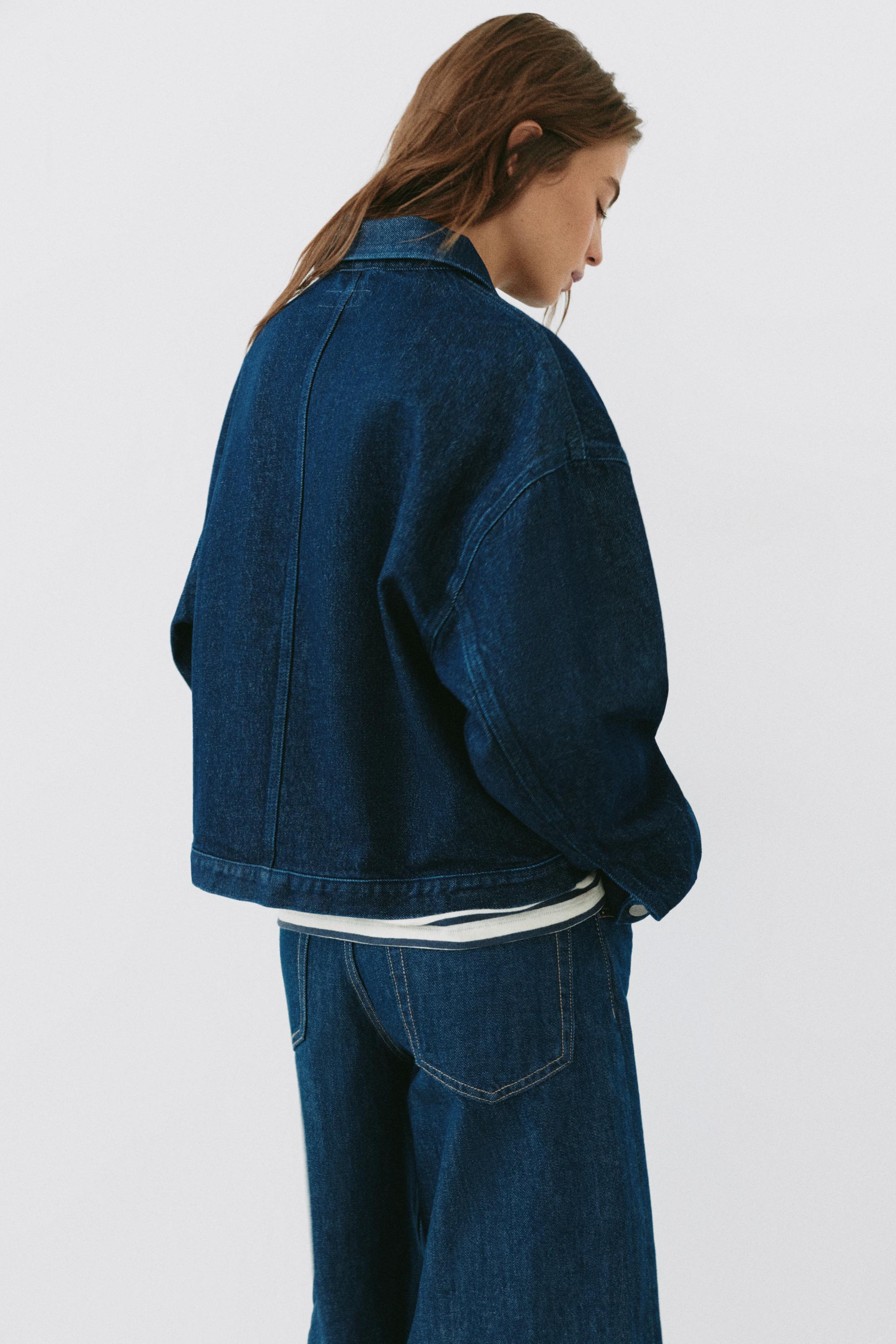 Boxy denim overshirt — Navy
