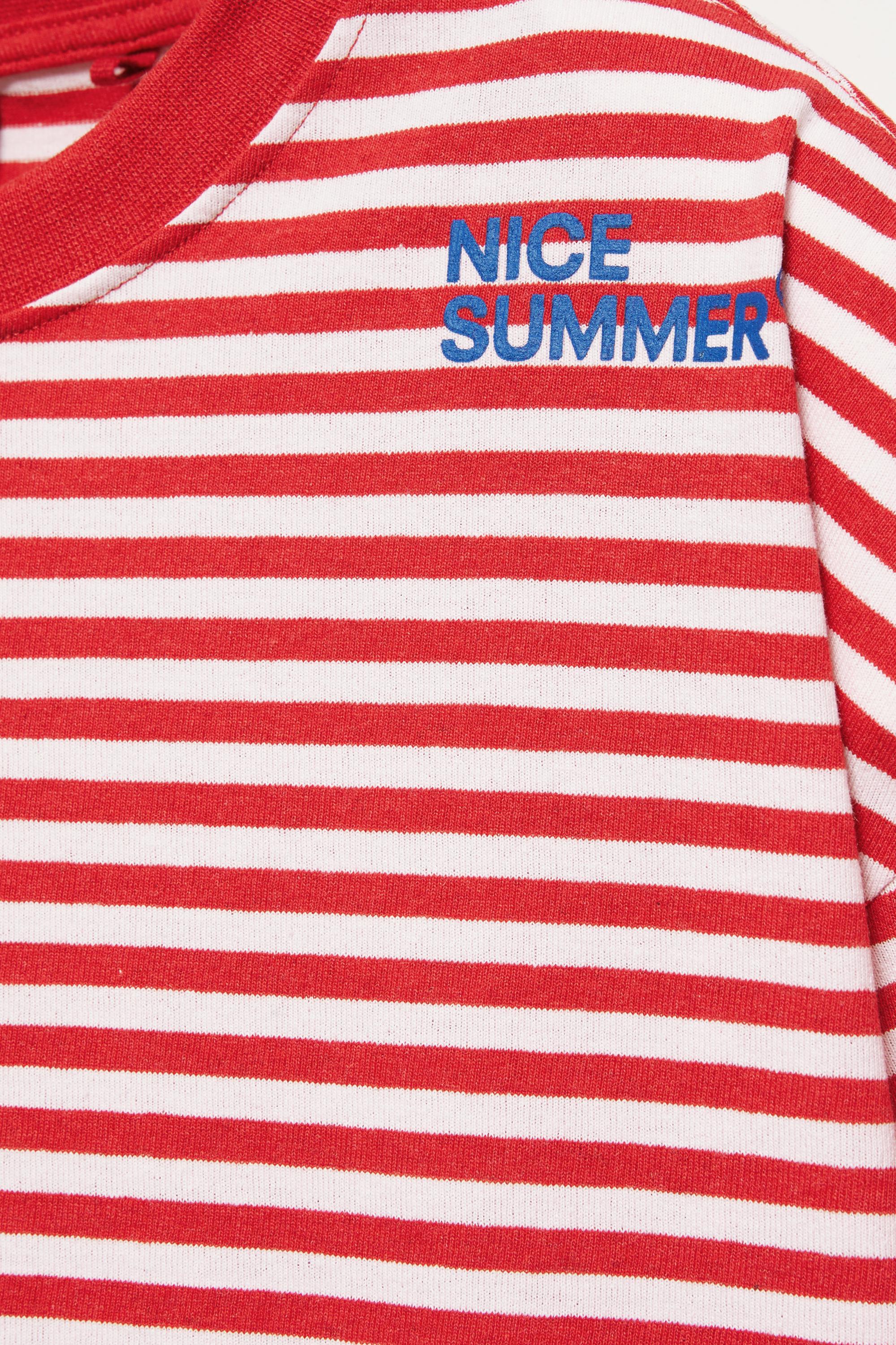 Striped STWD T-shirt — Red