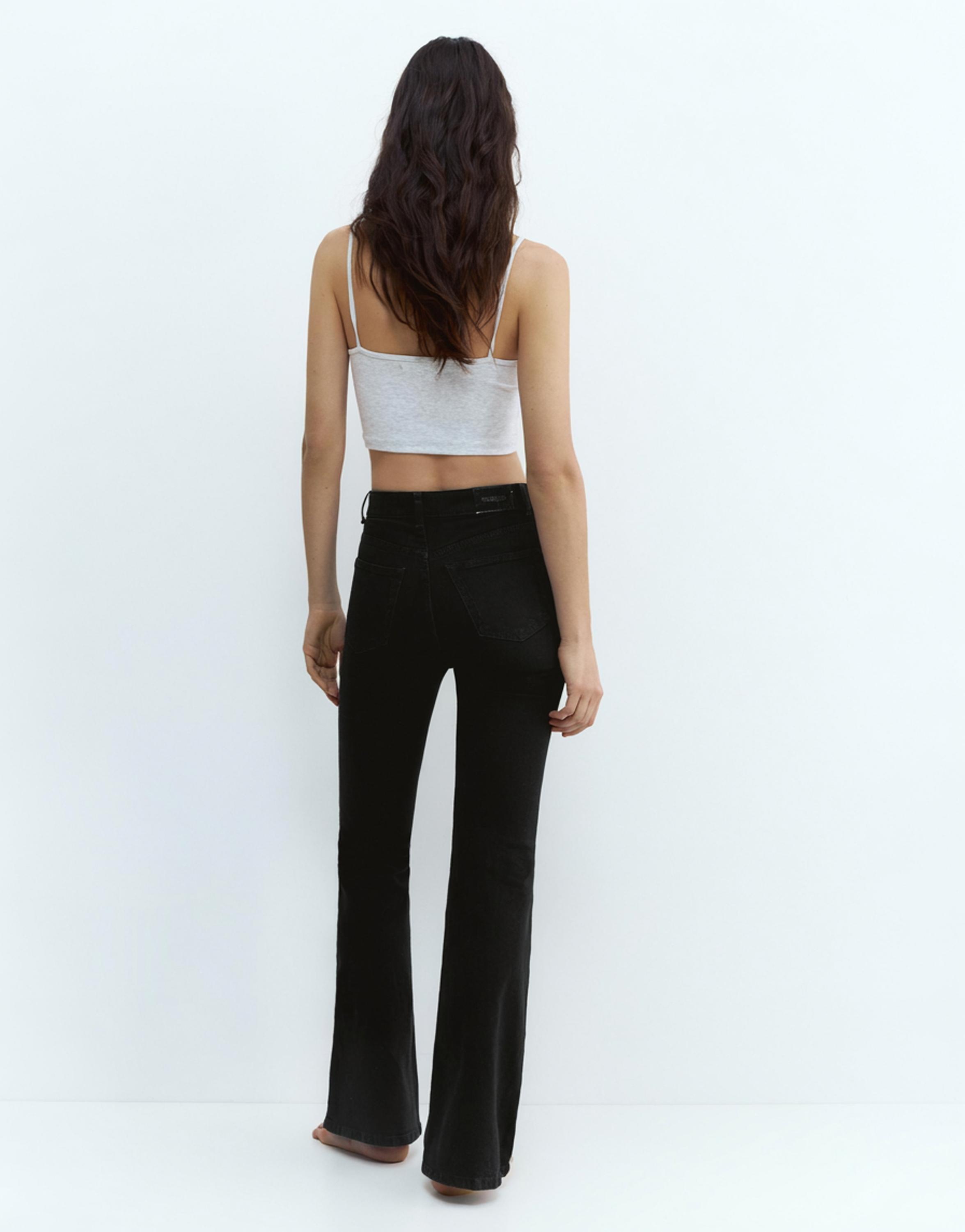 Yüksek bel çan paça jean - Görsel 11