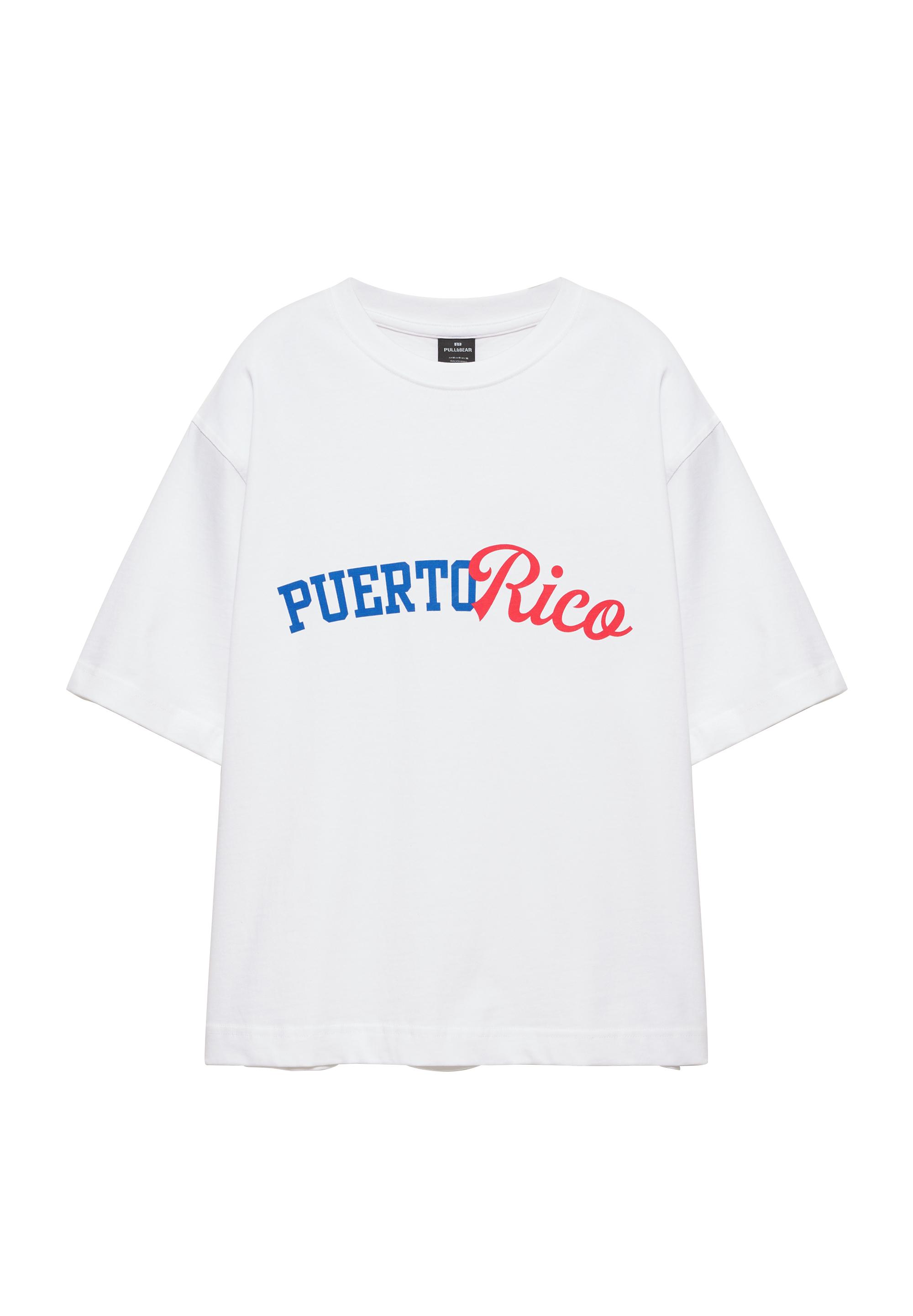 Puerto Rico cropped T-shirt — Off white