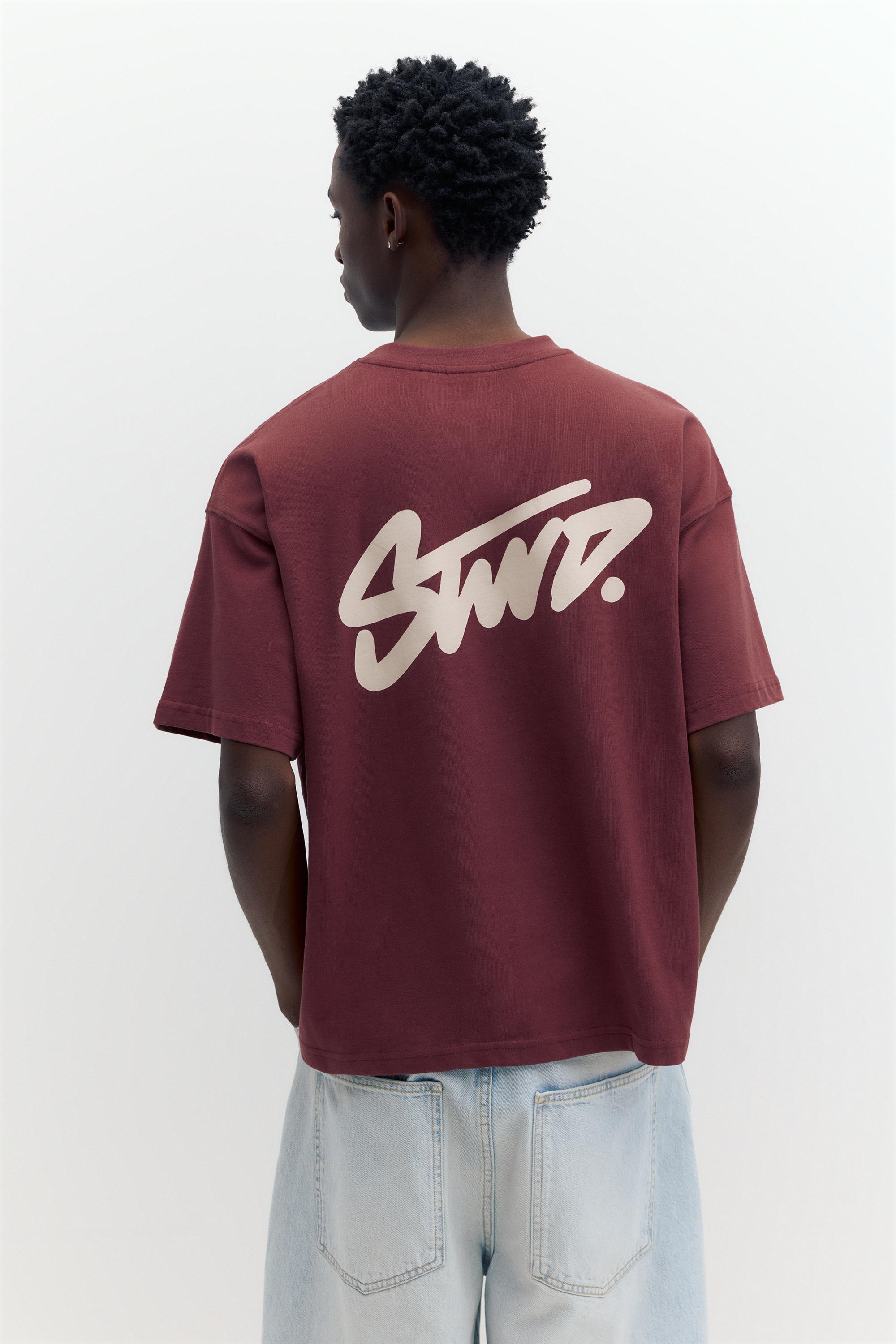 STWD logolu salaş t-shirt - Görsel 7