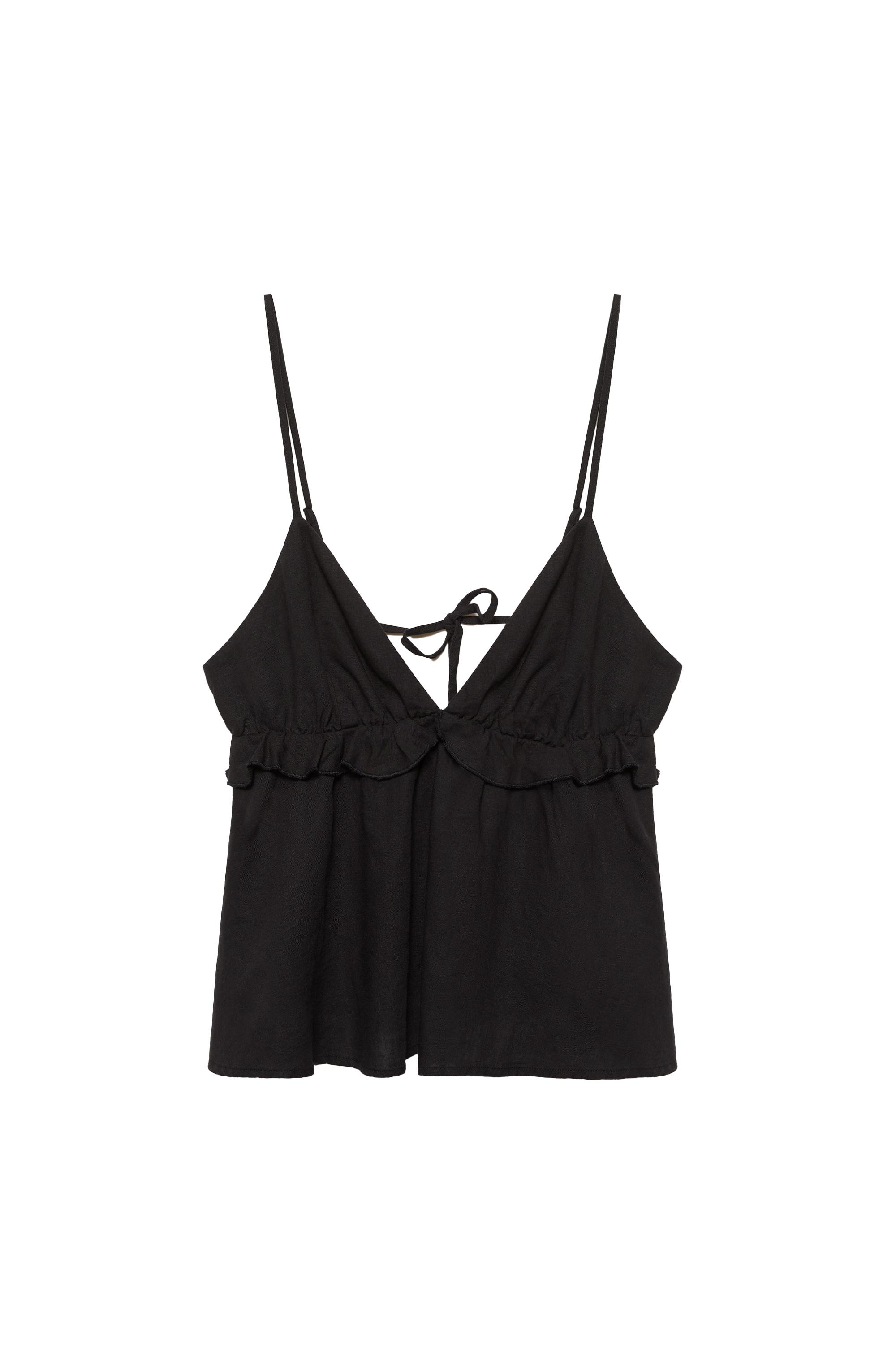 Pull&Bear Keten volanlı top görsel 7